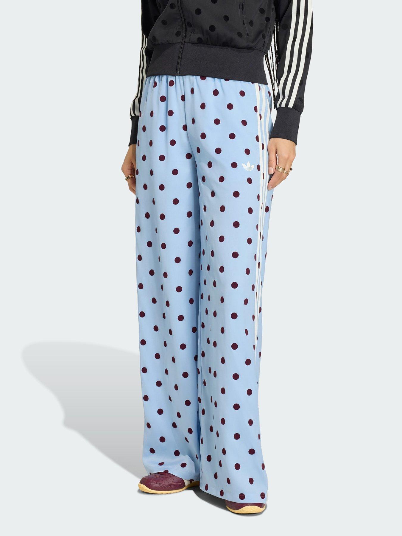adidas Originals Satin Polka Dots Wide Leg Pant