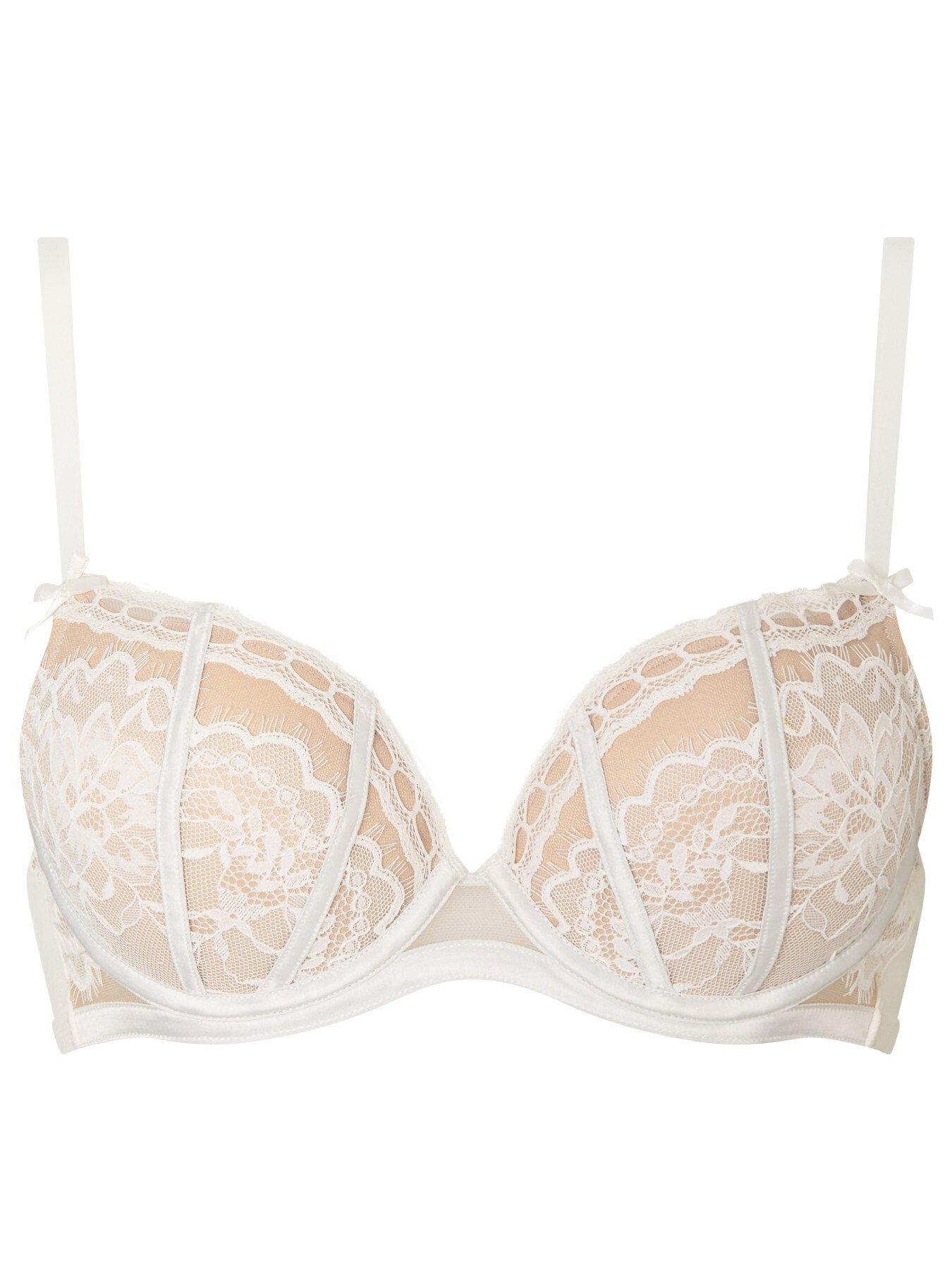 Image 4 of 4 of Ann Summers Caged Lace Padded Plunge Bra