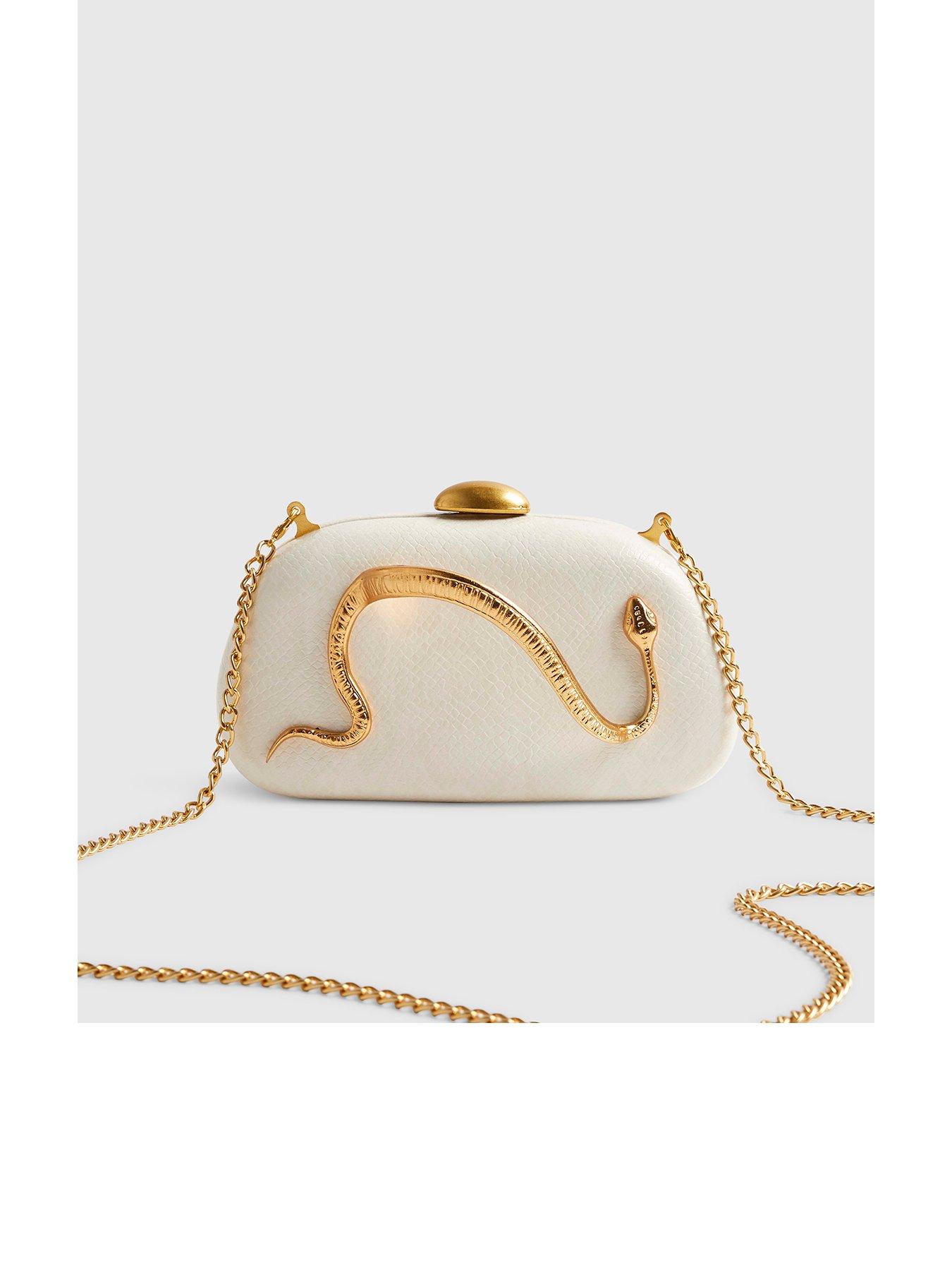 River Island Snake Clutch Bag