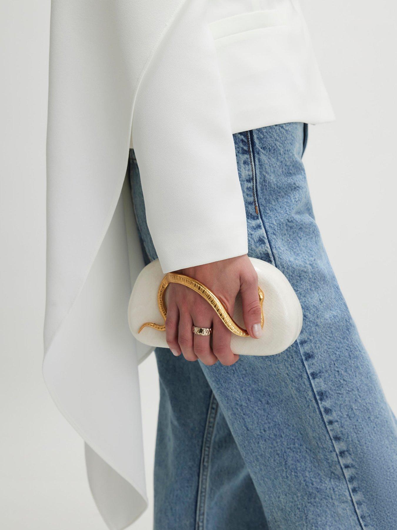 stillFront image of river-island-snake-clutch-bag