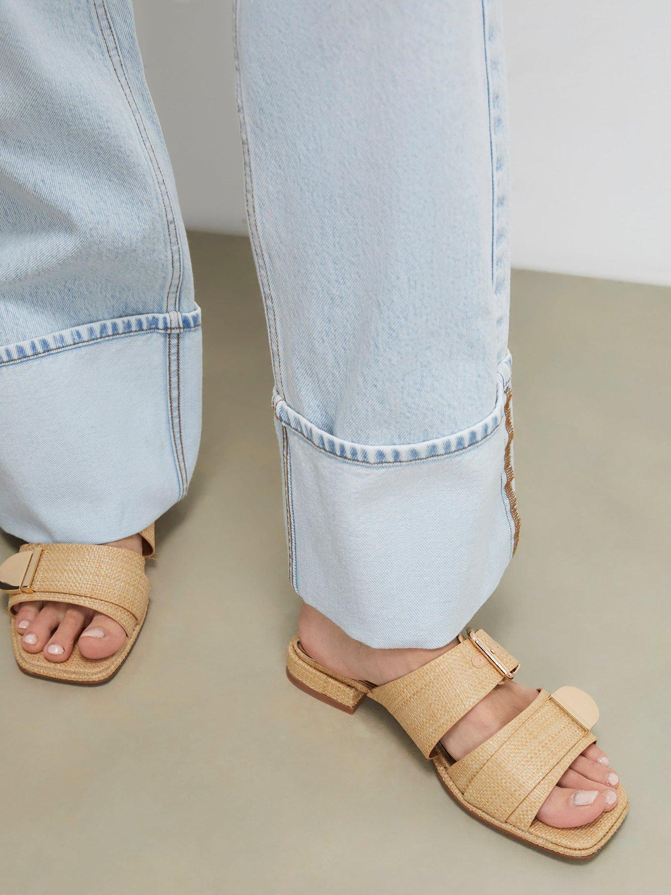 River Island Raffia Flat Sandals