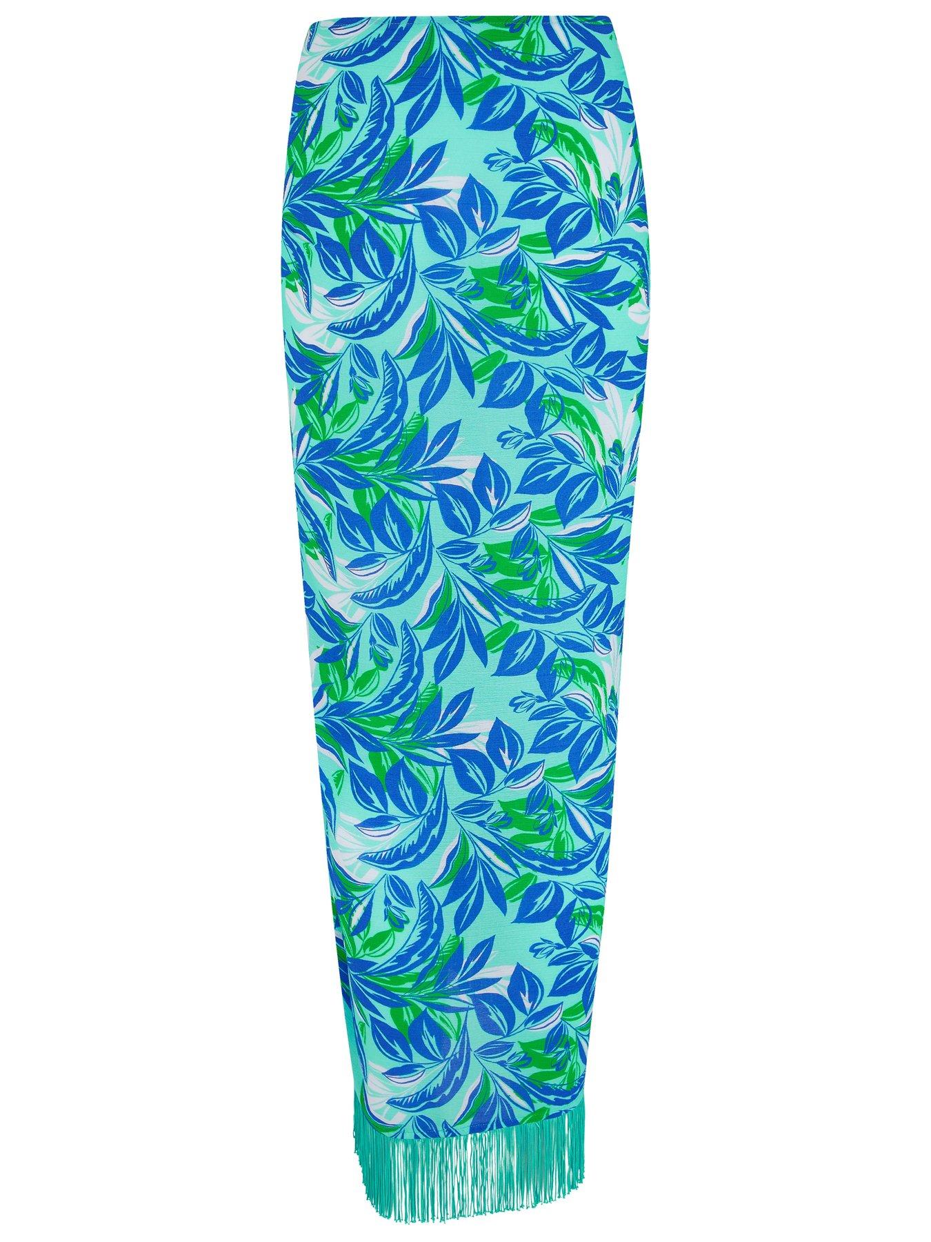 Image 3 of 4 of Pour Moi Fringe Trim Crinkle Multiway Sarong