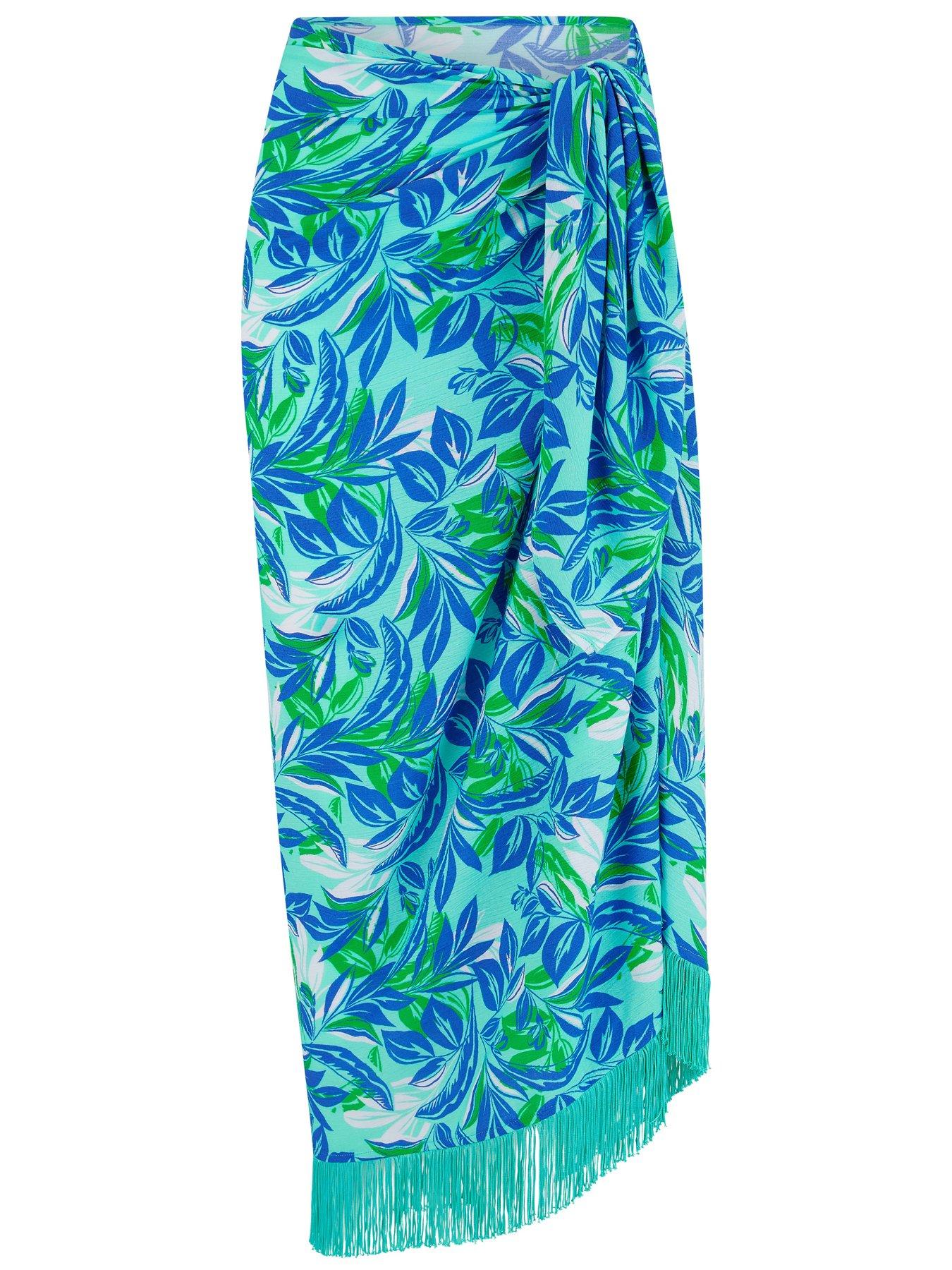 Image 4 of 4 of Pour Moi Fringe Trim Crinkle Multiway Sarong