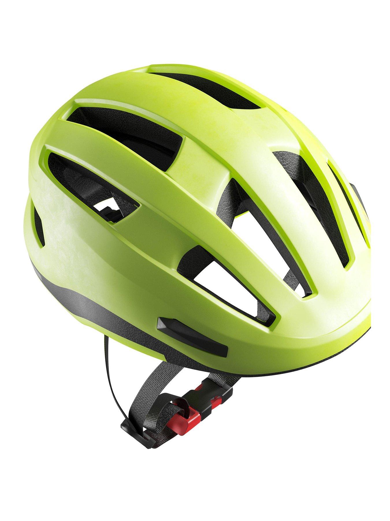  image of decathlon-500-city-cycling-helmet-neon-yellow