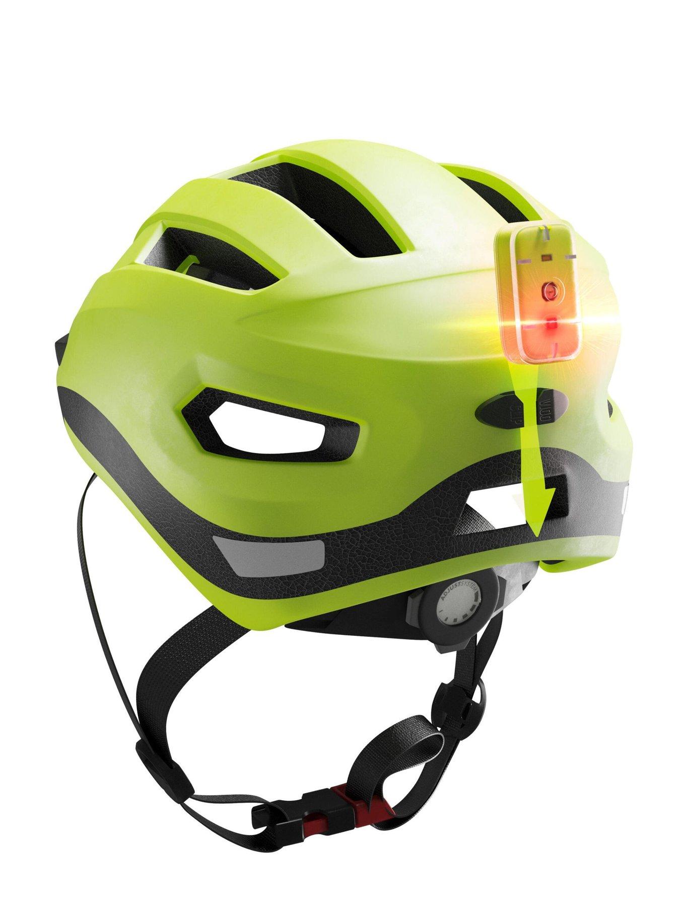  image of decathlon-500-city-cycling-helmet-neon-yellow