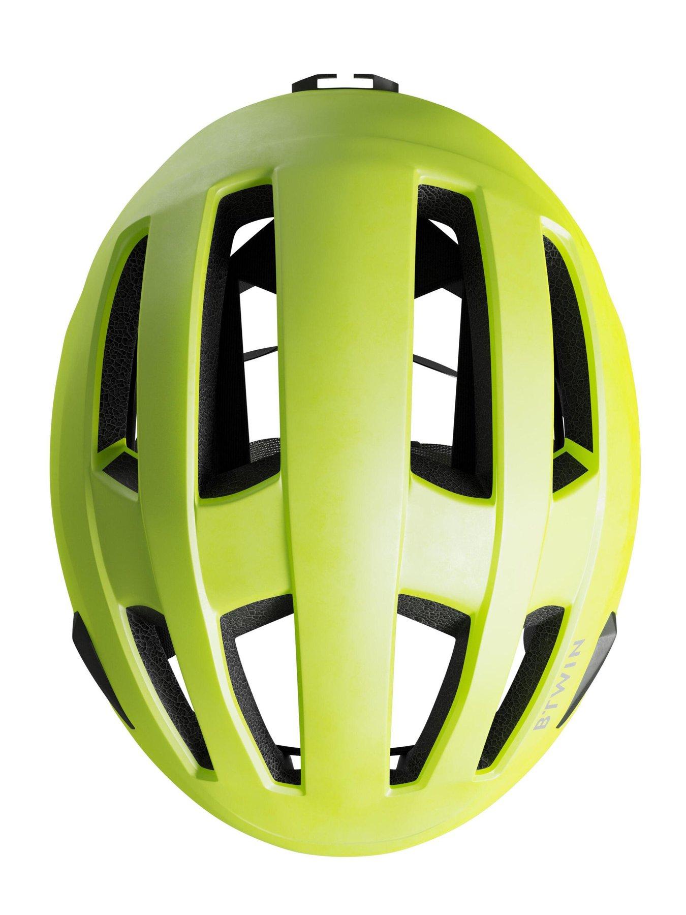  image of decathlon-500-city-cycling-helmet-neon-yellow