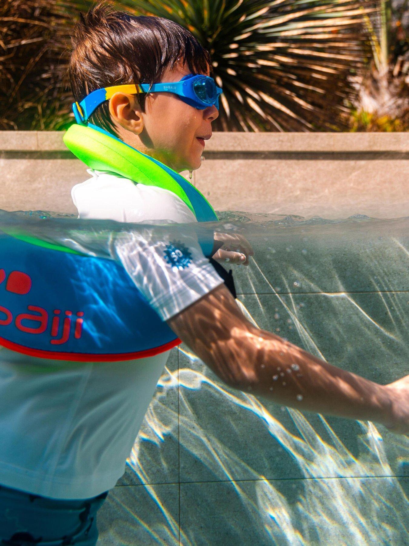 Image 4 of 4 of Decathlon Swim life vest SWIMVEST+ - Green/Blue