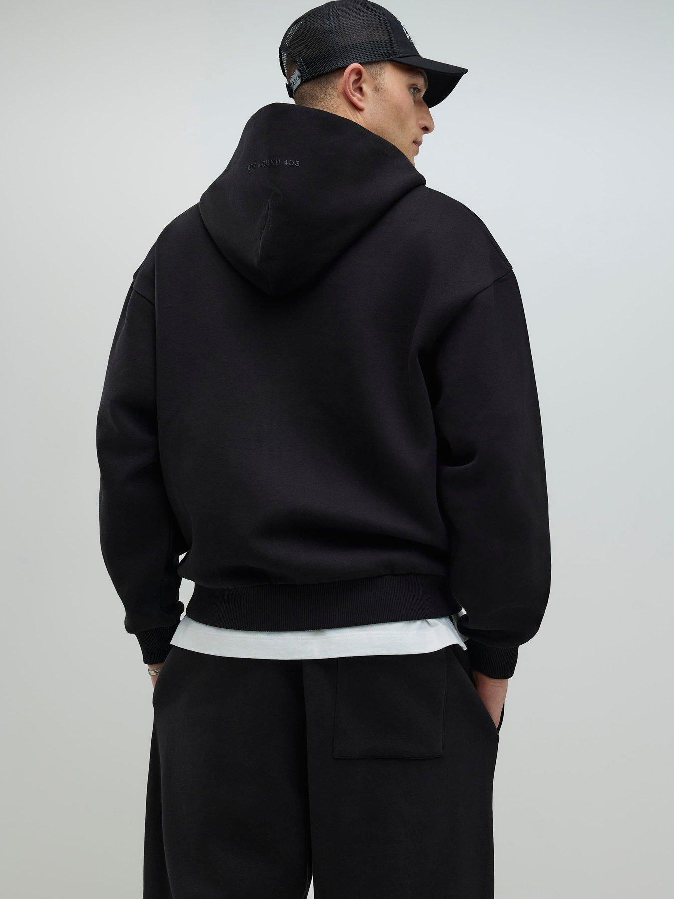  image of river-island-oversized-fit-zip-through-hoodie