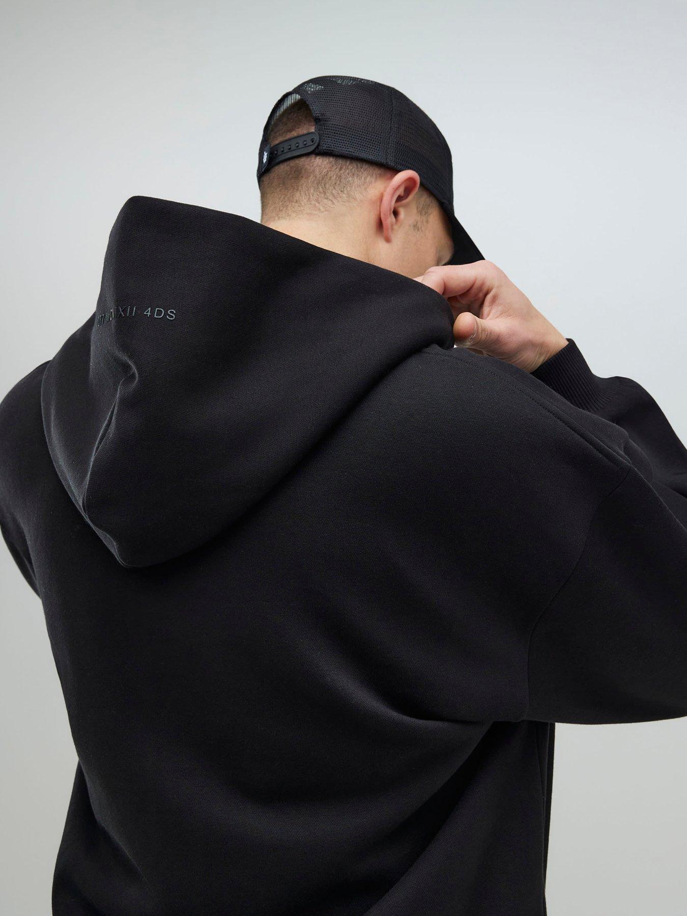  image of river-island-oversized-fit-zip-through-hoodie