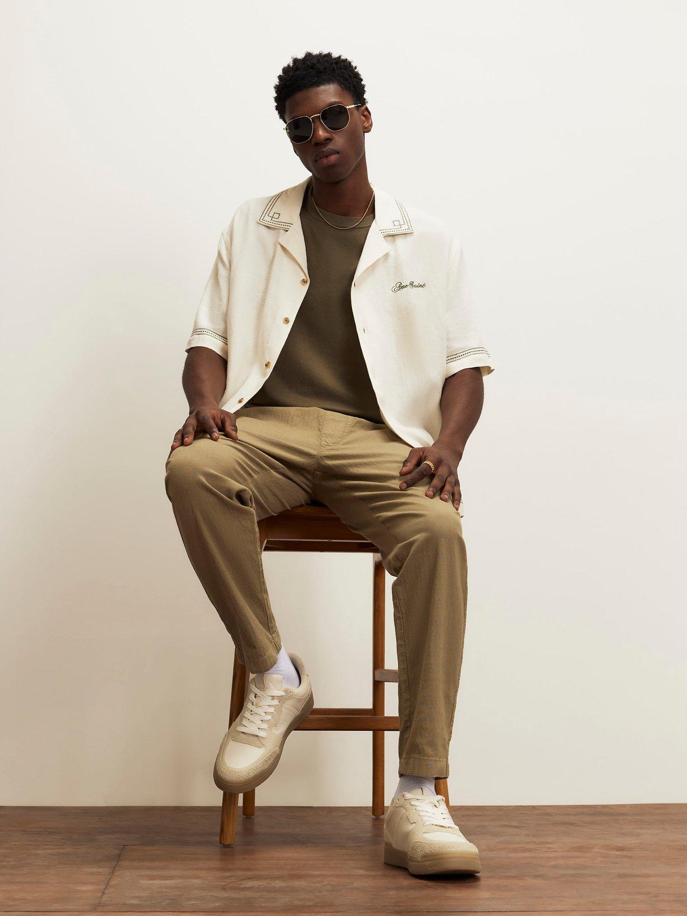 image of river-island-slim-fit-cotton-drawstring-joggers