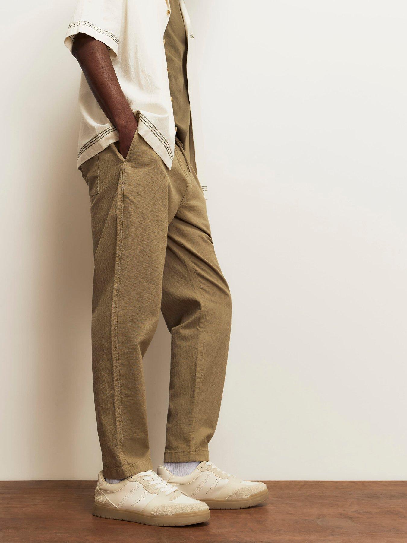 image of river-island-slim-fit-cotton-drawstring-joggers
