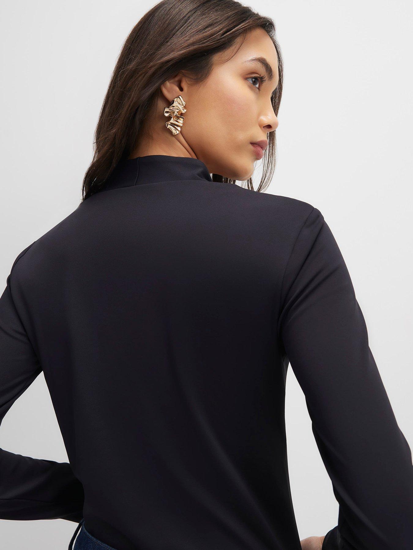 Image 2 of 4 of River Island White Long Sleeve Plunge Bodysuit Multipack