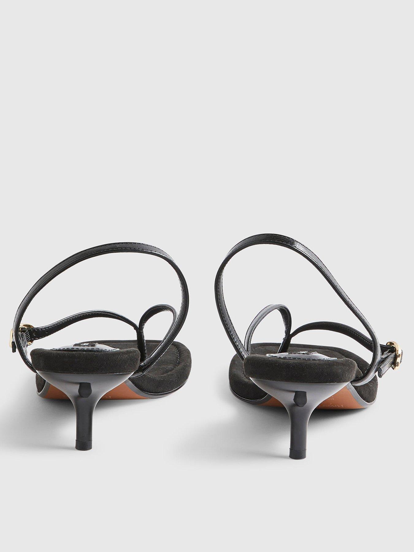 Image 3 of 4 of River Island Toe Thong Heeled Sandals