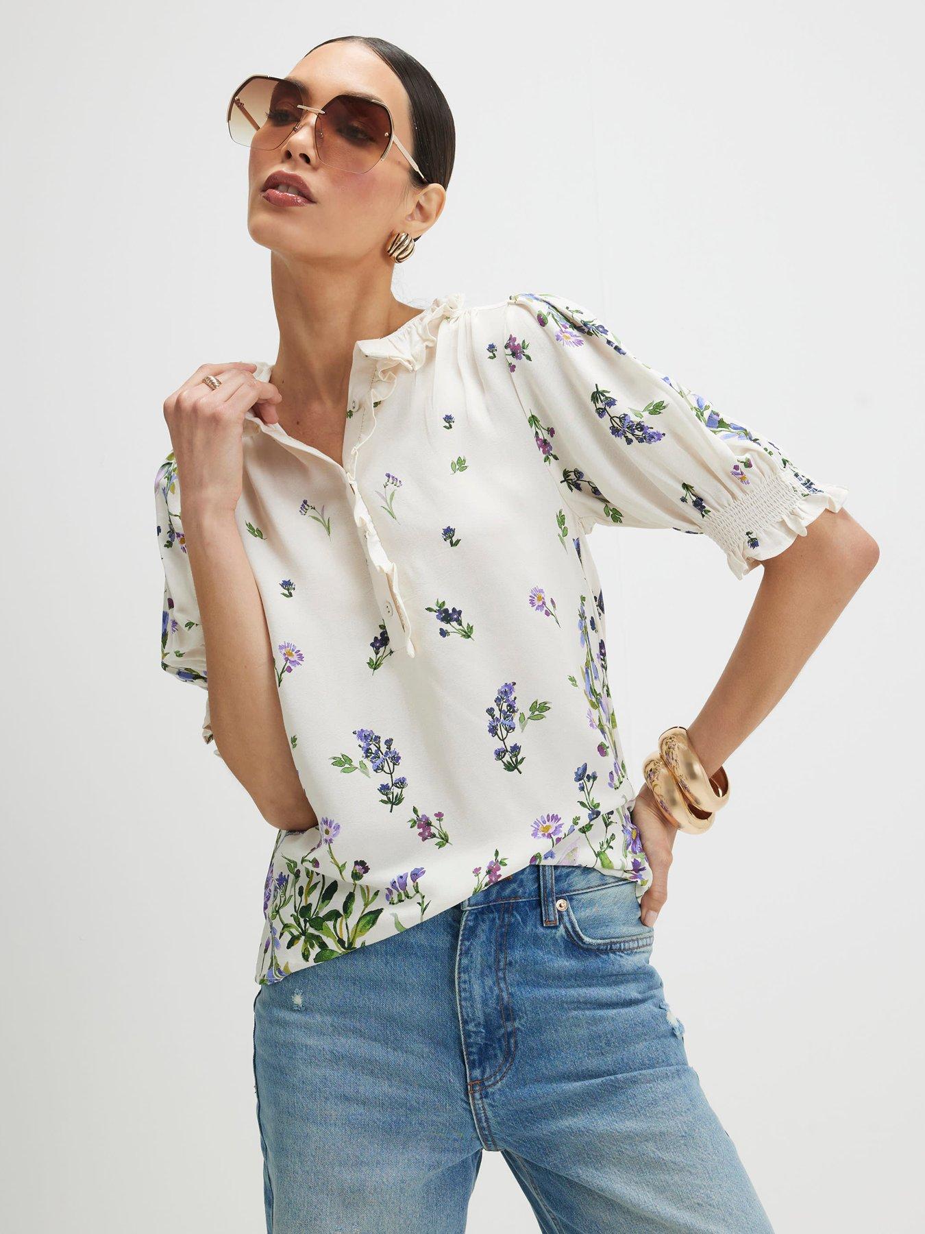 Image 1 of 4 of River Island Floral Blouse