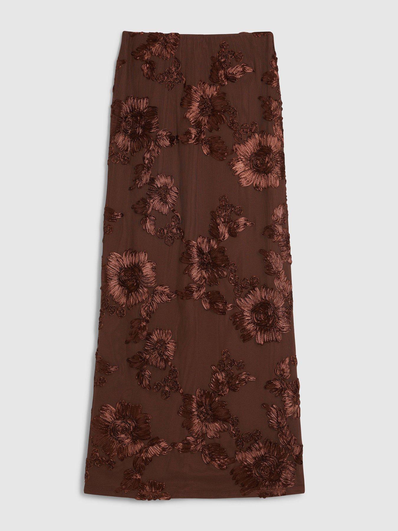Image 1 of 1 of River Island Petite Cornelli Maxi Skirt