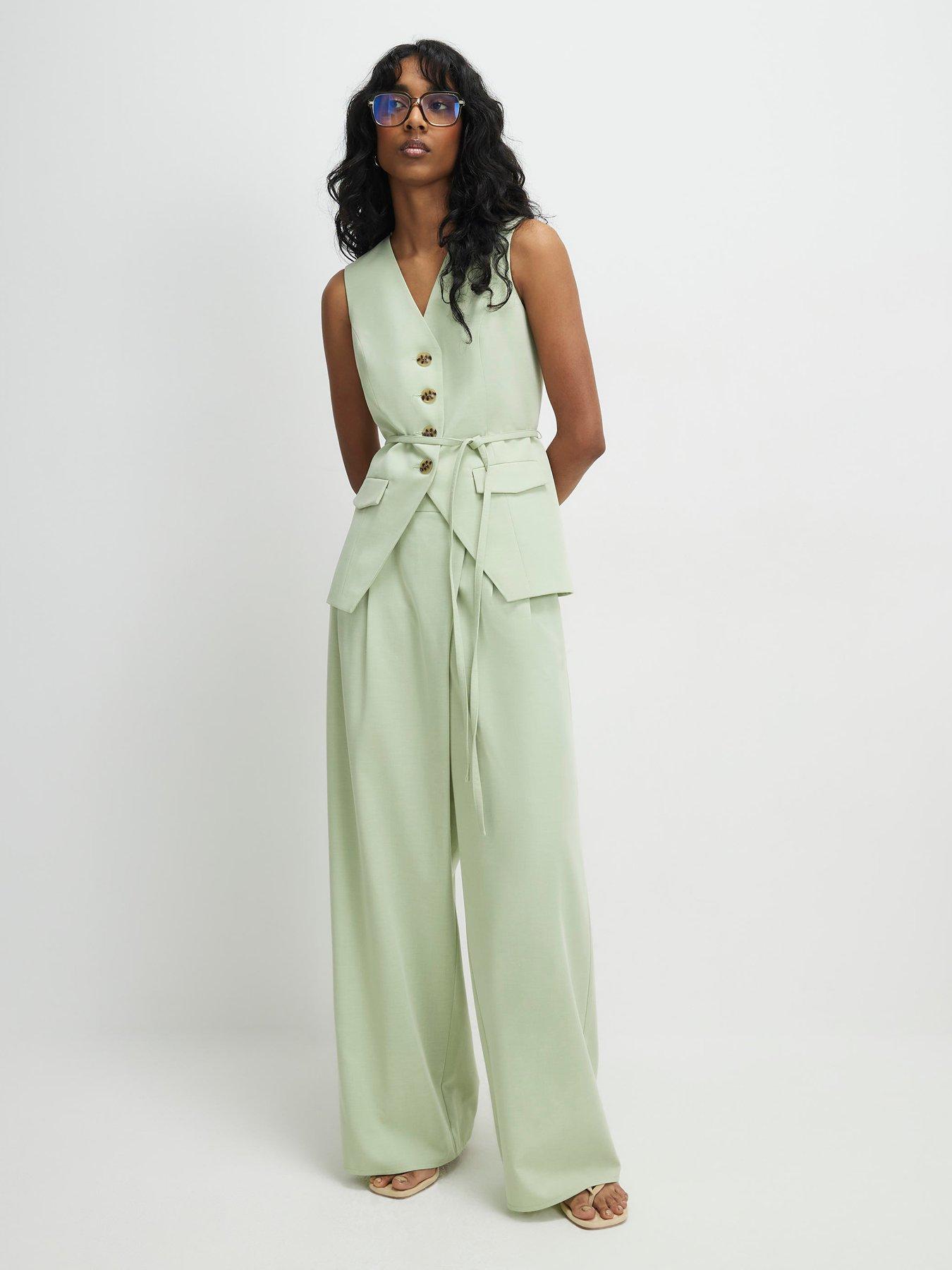 Image 3 of 4 of River Island Sleeveless Tie Detail Waistcoat