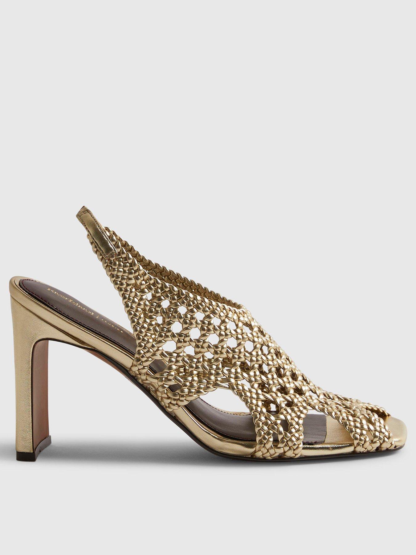 Image 1 of 4 of River Island Caged Heeled Sandals