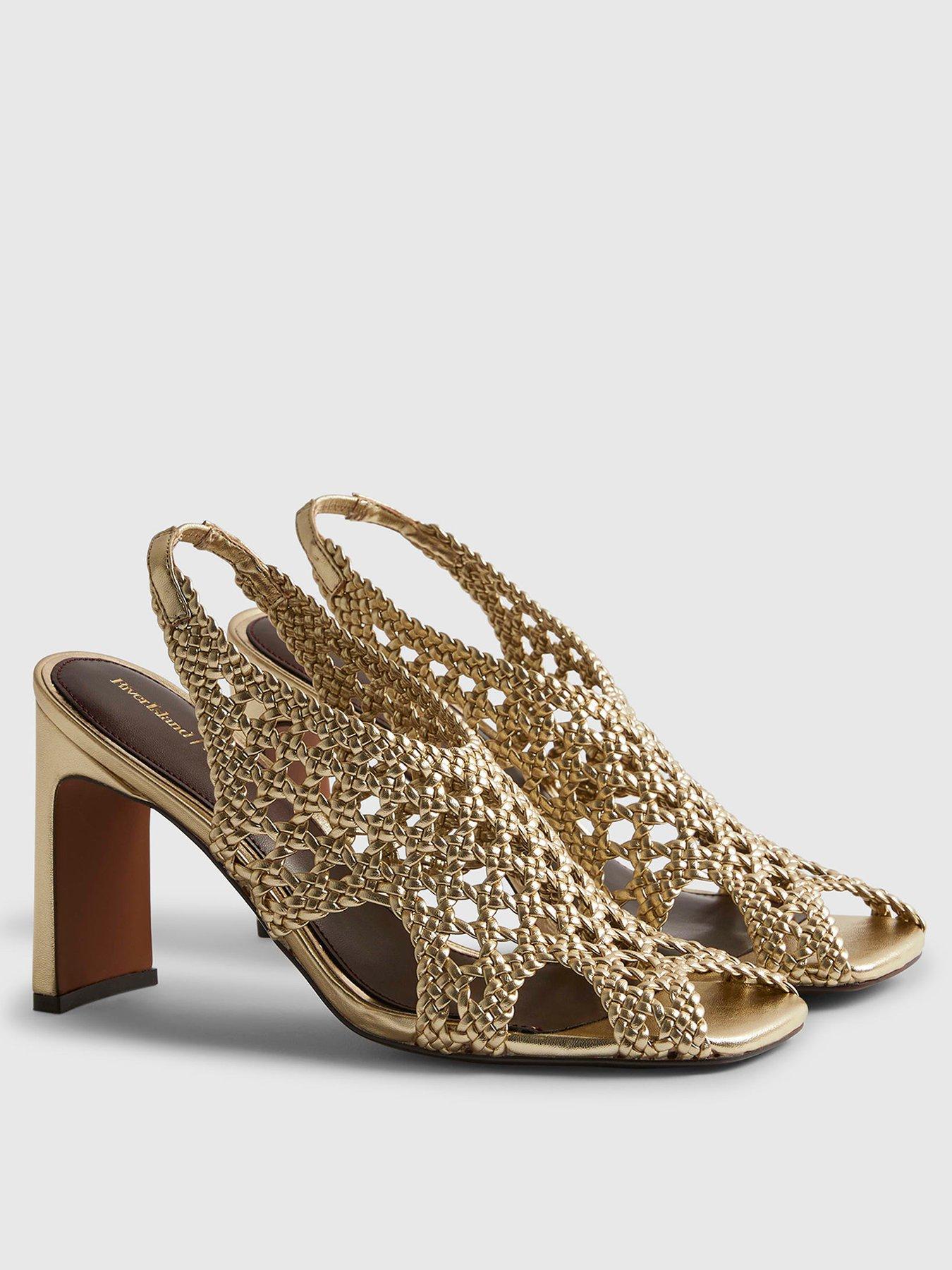 Image 2 of 4 of River Island Caged Heeled Sandals