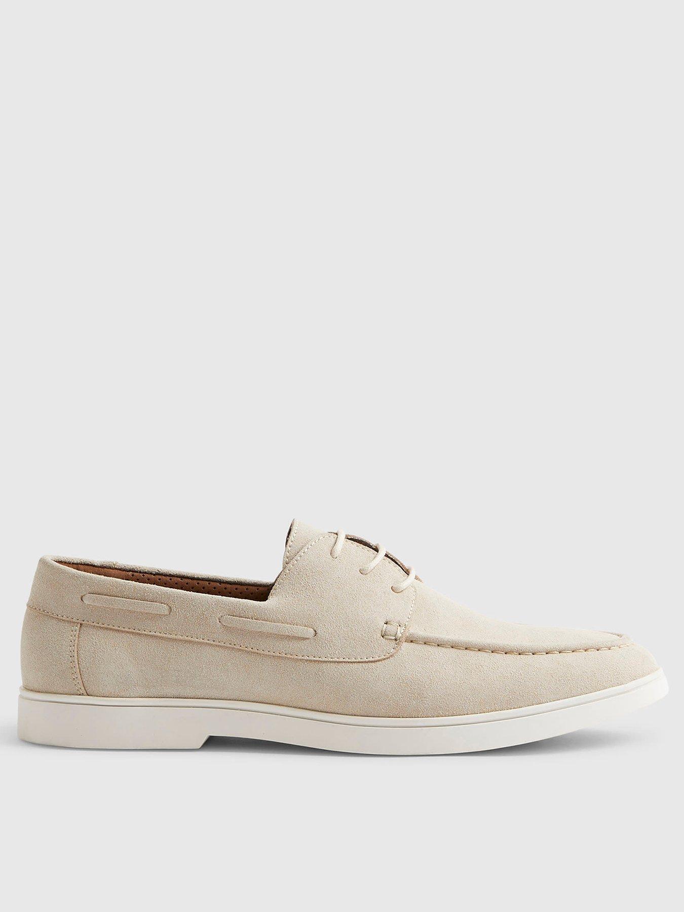 River Island Beige Suede Boat Shoes