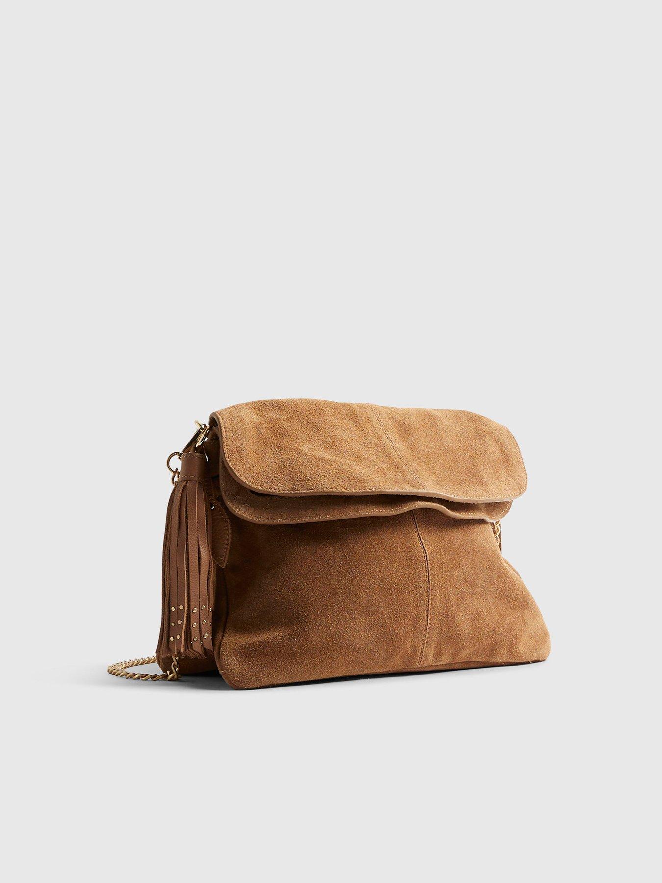 Image 5 of 5 of River Island Suede Tassel Chain Shoulder Bag
