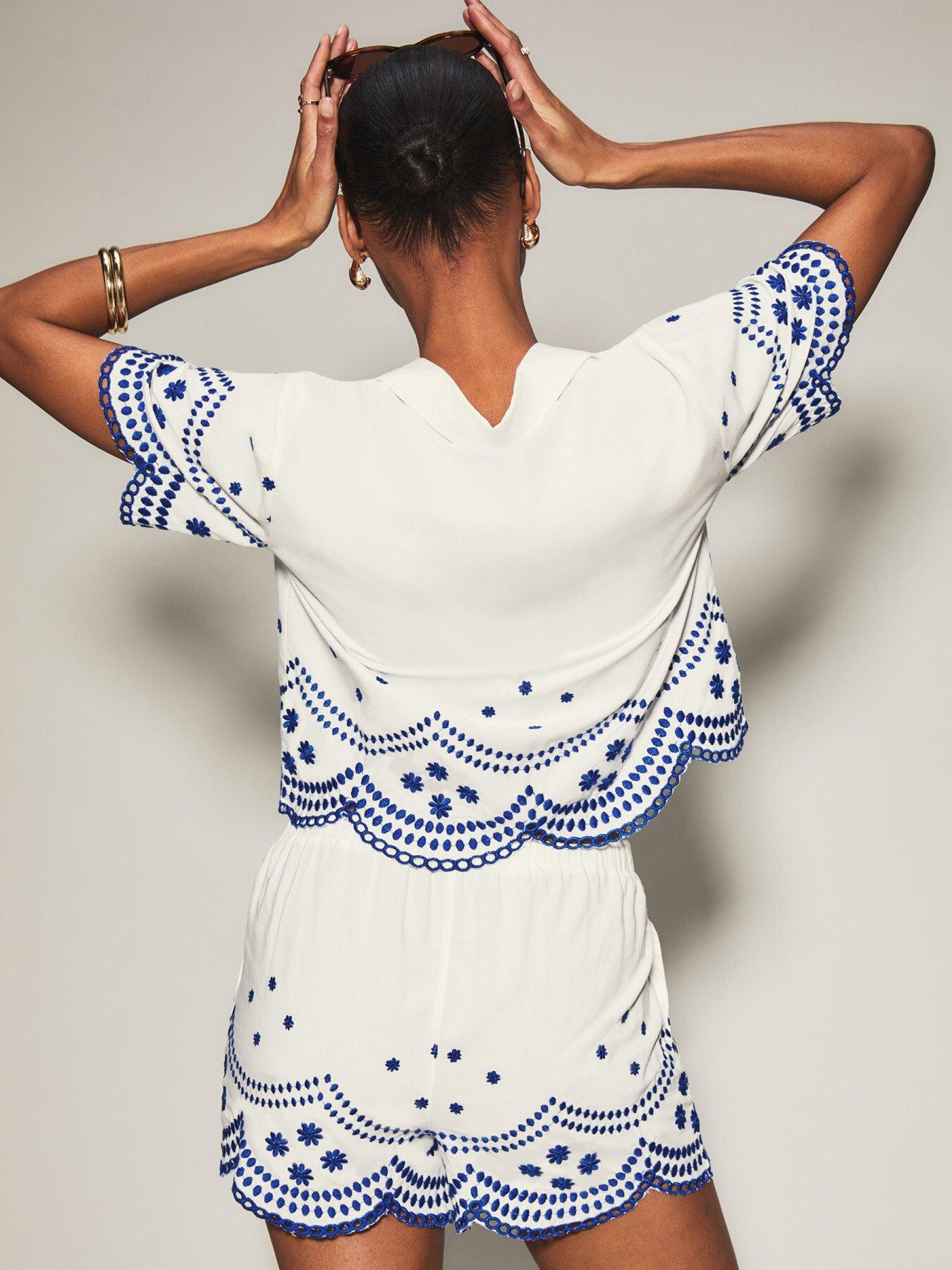 Image 2 of 2 of KBX Broderie Shirt - White