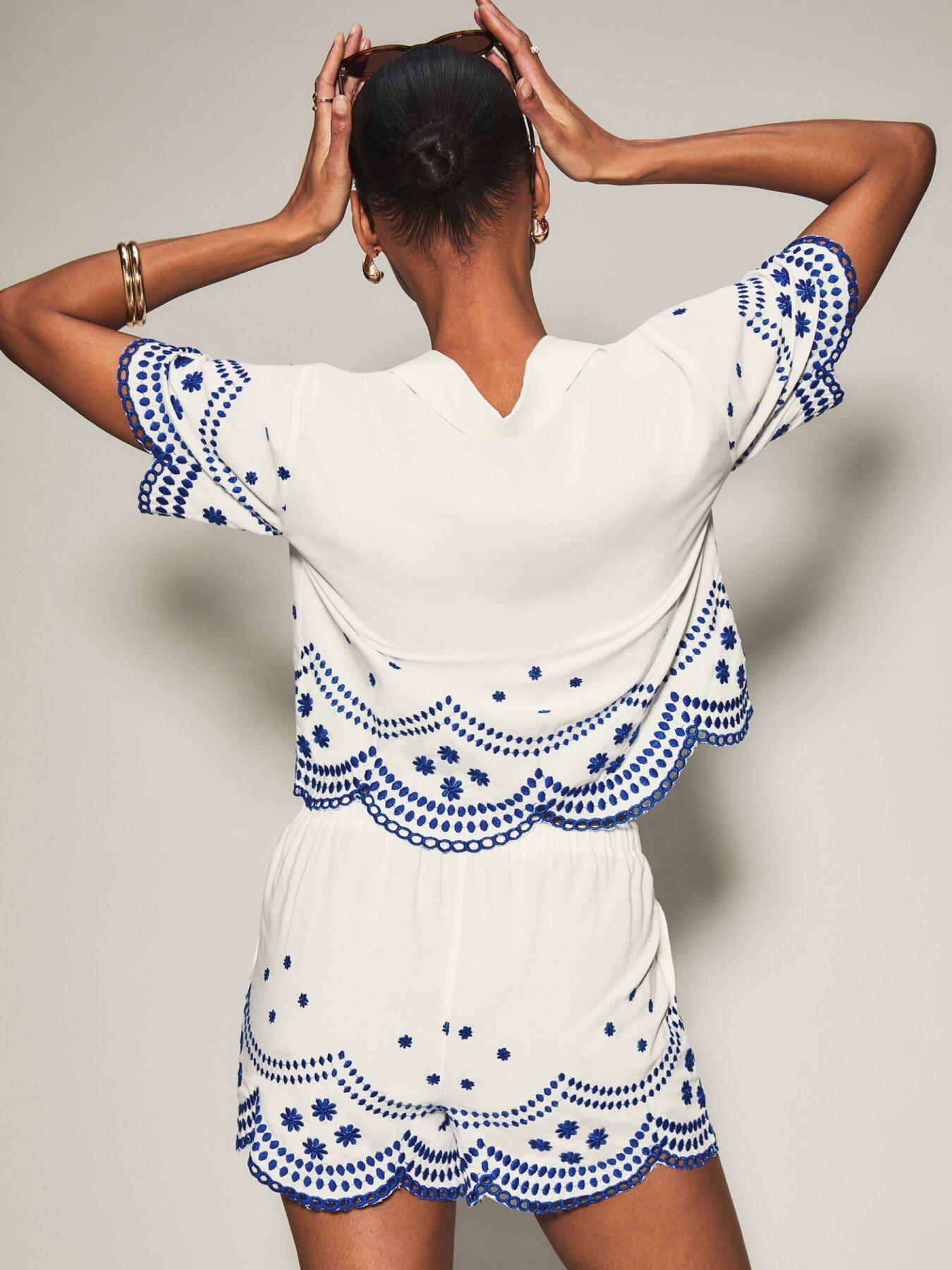 Image 2 of 2 of KBX Broderie Short - White