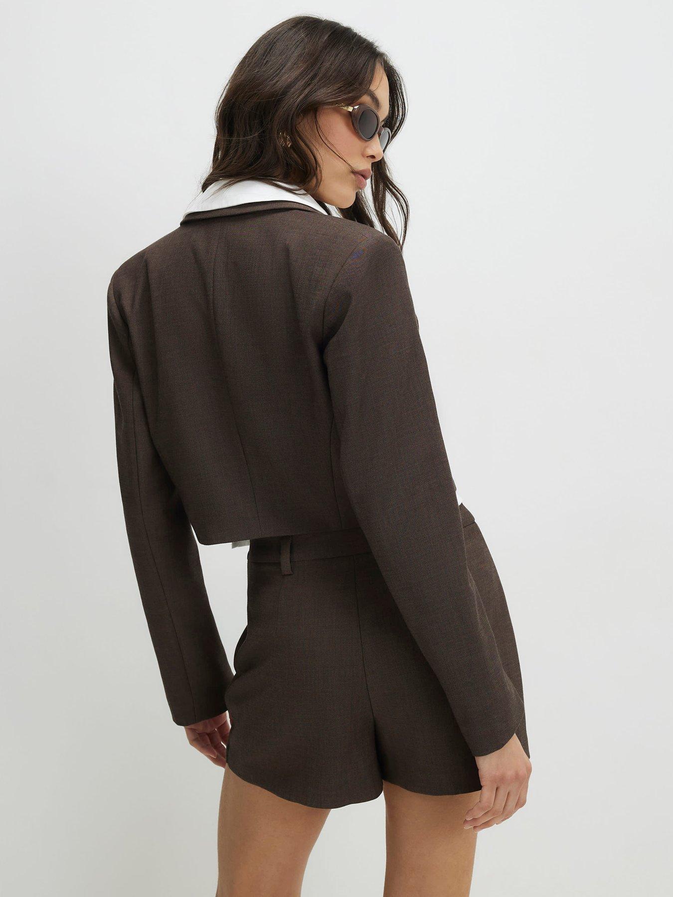 Image 2 of 4 of River Island Hybrid Cropped Blazer
