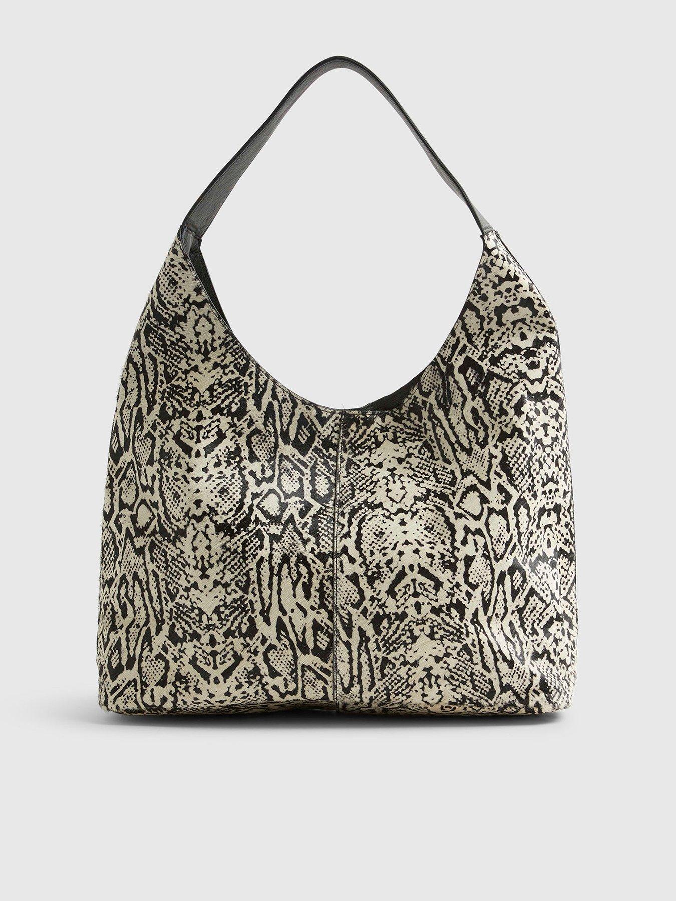 River Island Snake Pony Hair Leather Shoulder Bag