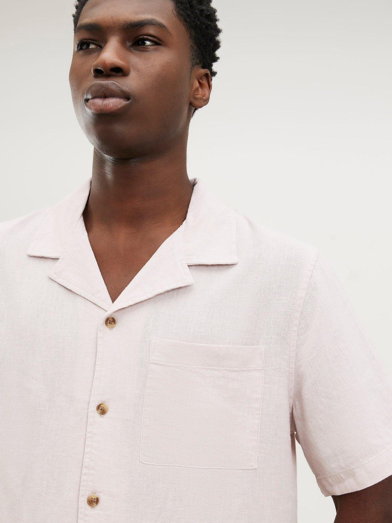 Image 4 of 4 of River Island Regular Fit Linen Blend Shirt