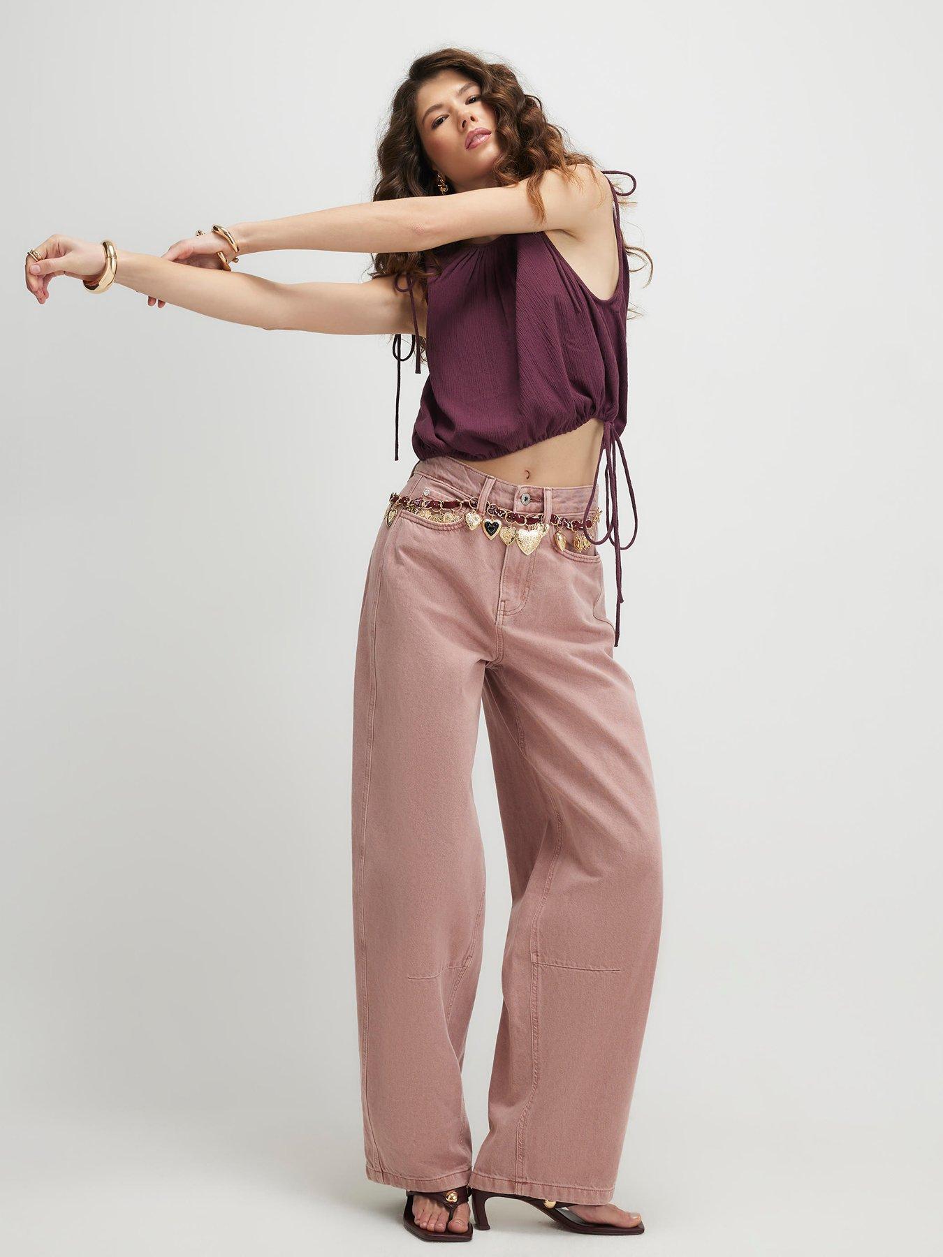 Image 3 of 4 of River Island High Waisted Balloon Leg Jeans