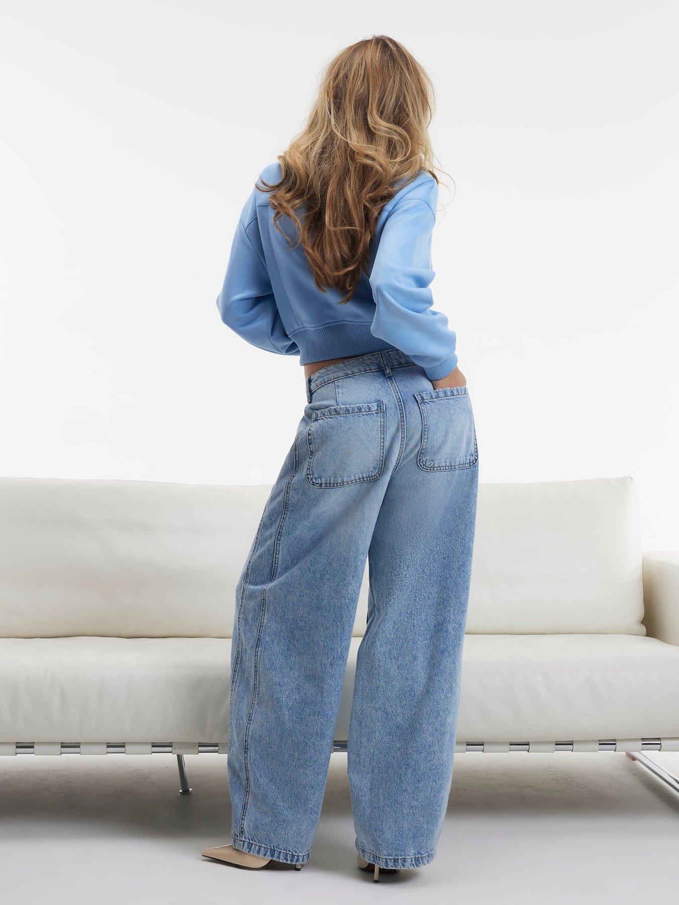 Image 2 of 4 of River Island Light Wash Balloon Leg Jeans
