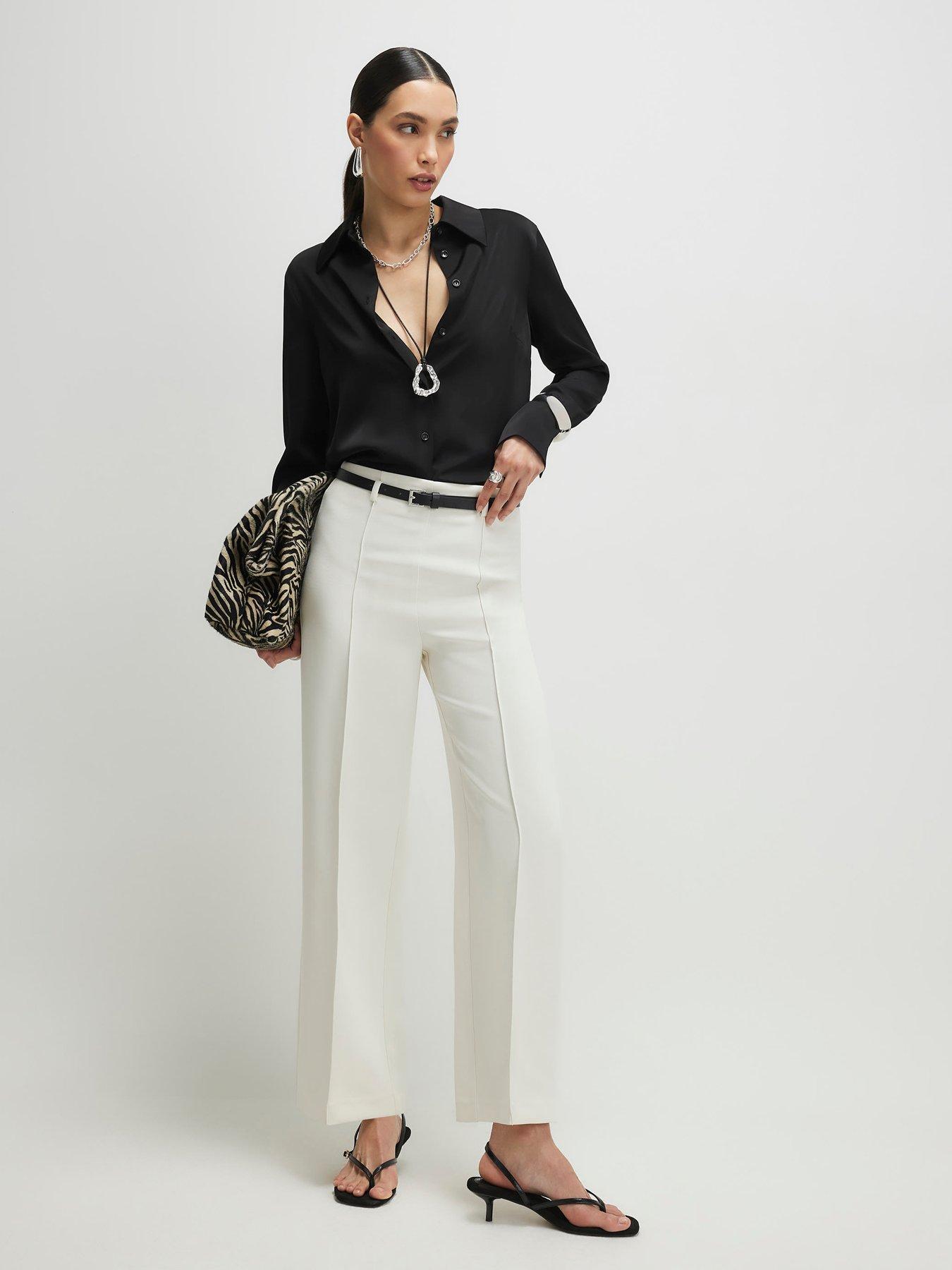 River Island Belted Straight Leg Trousers