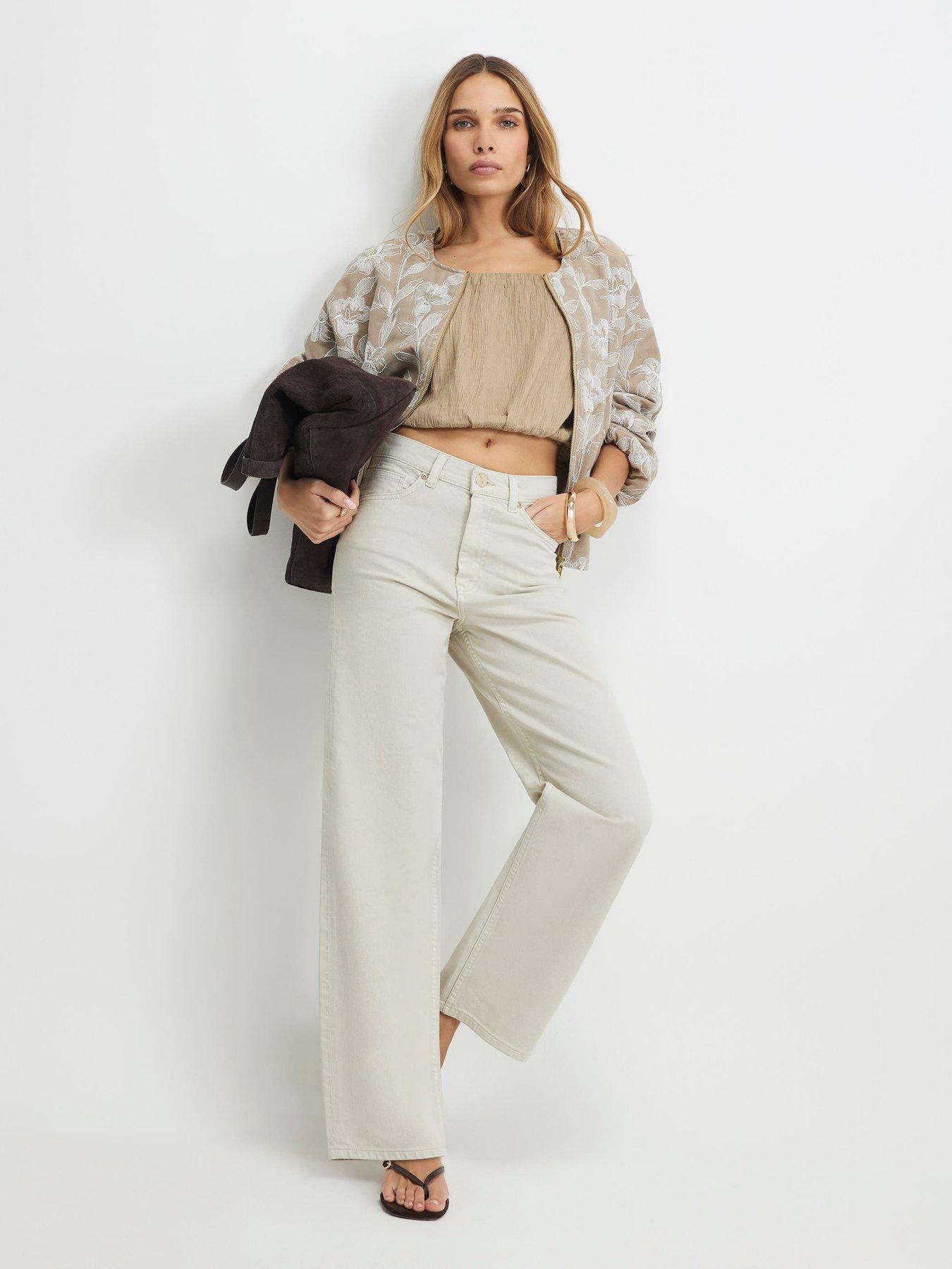 River Island Straight Leg Cropped Jeans