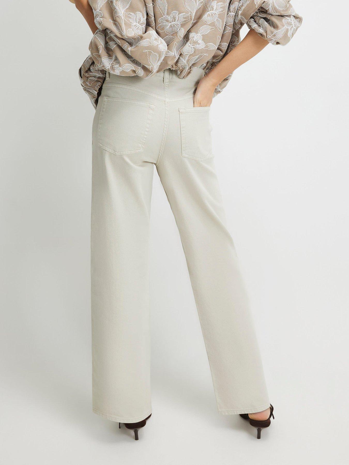 Image 2 of 4 of River Island Straight Leg Cropped Jeans