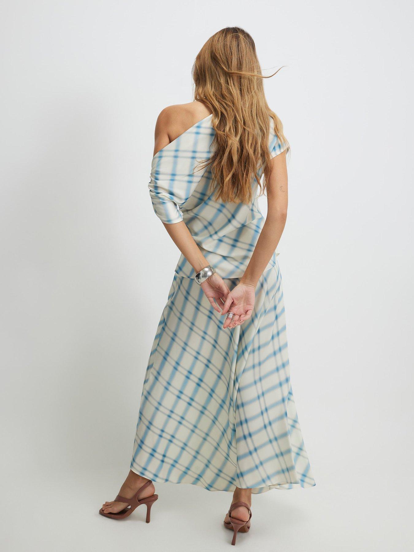 Image 2 of 4 of River Island Check Maxi Skirt