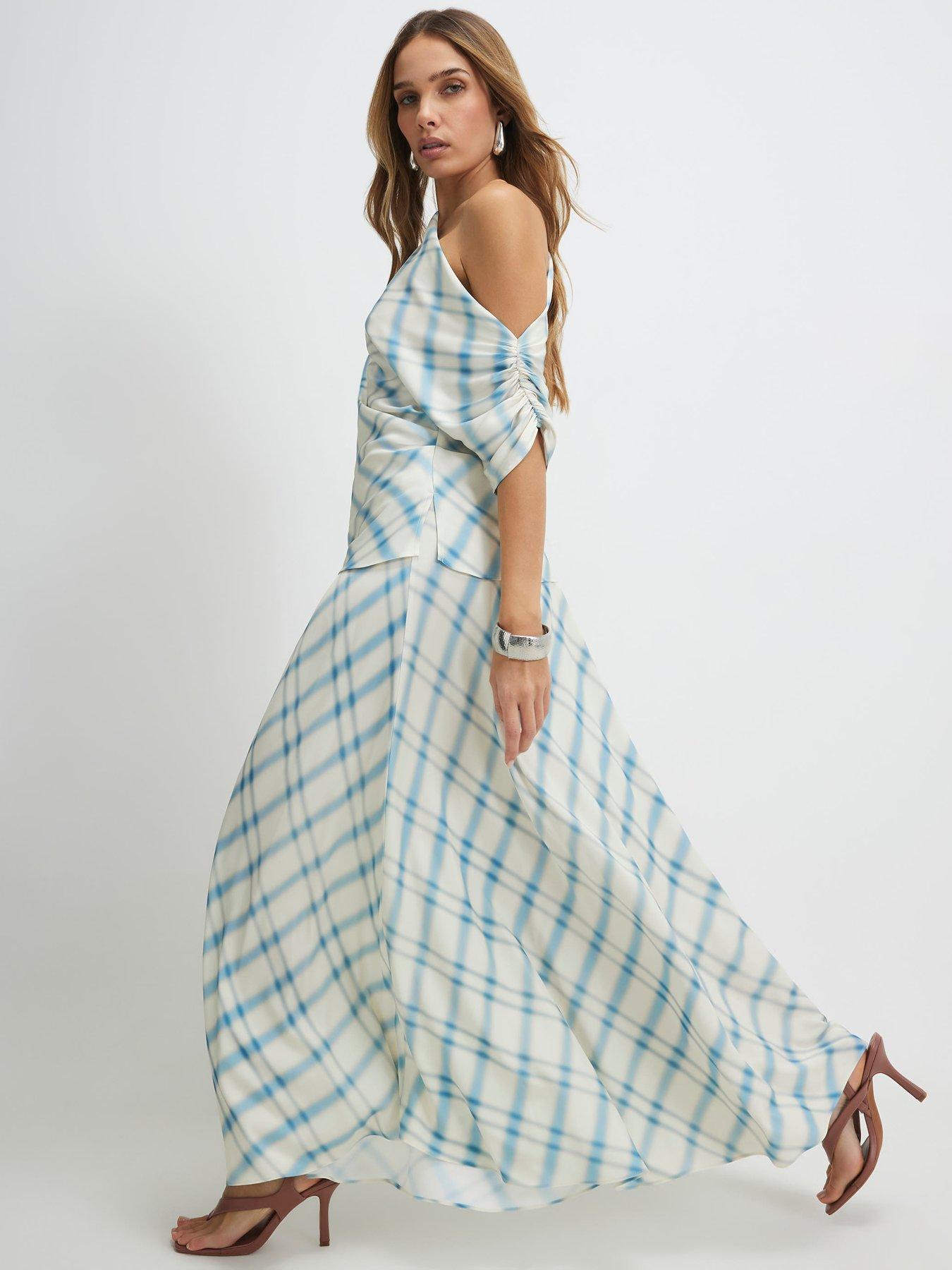 Image 3 of 4 of River Island Check Maxi Skirt