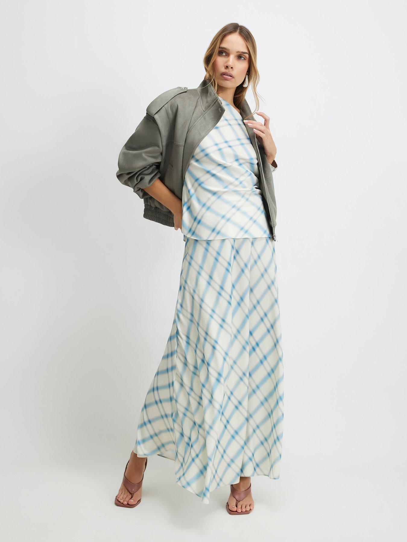 Image 4 of 4 of River Island Check Maxi Skirt