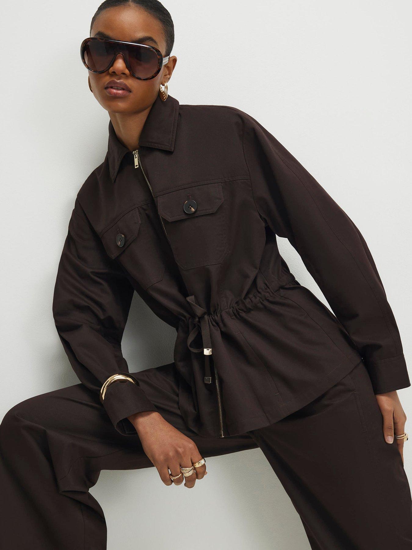 Image 1 of 4 of River Island Drawstring Waist Shacket