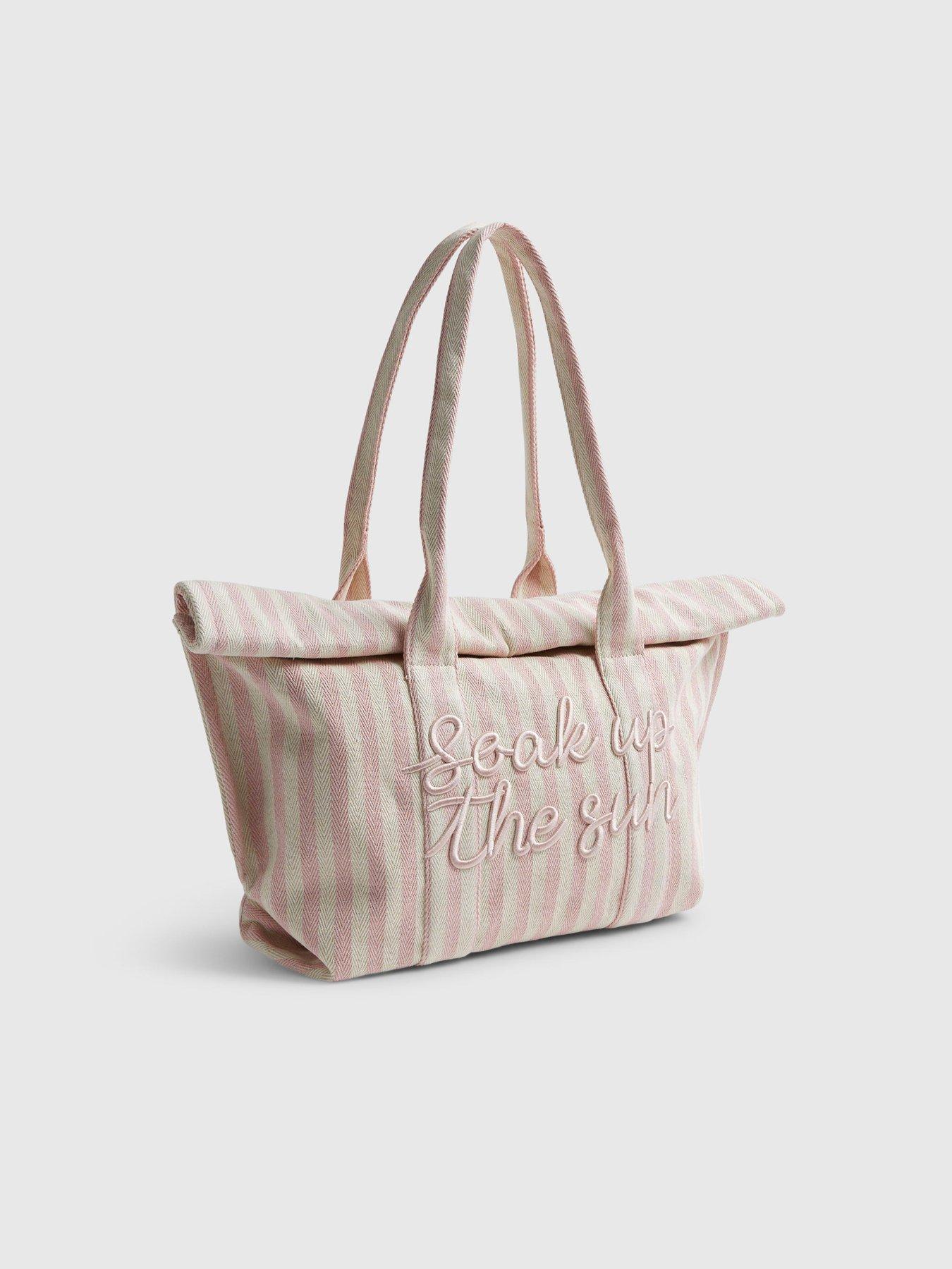 Image 2 of 4 of River Island Striped Soak Up The Sun Roll Top Bag