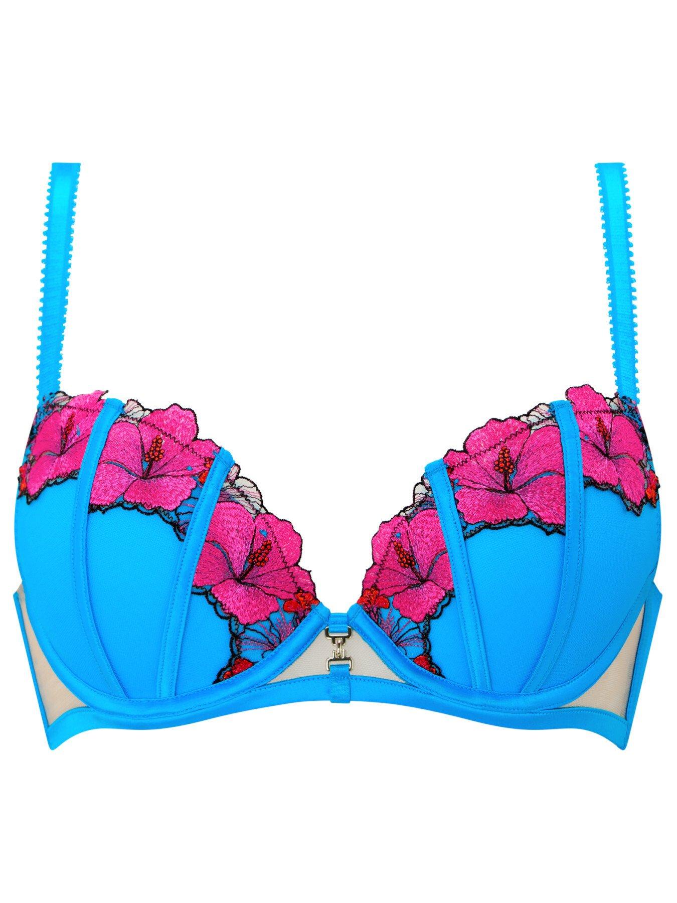 Image 4 of 4 of Ann Summers Caged Hibiscus Padded Plunge Bra