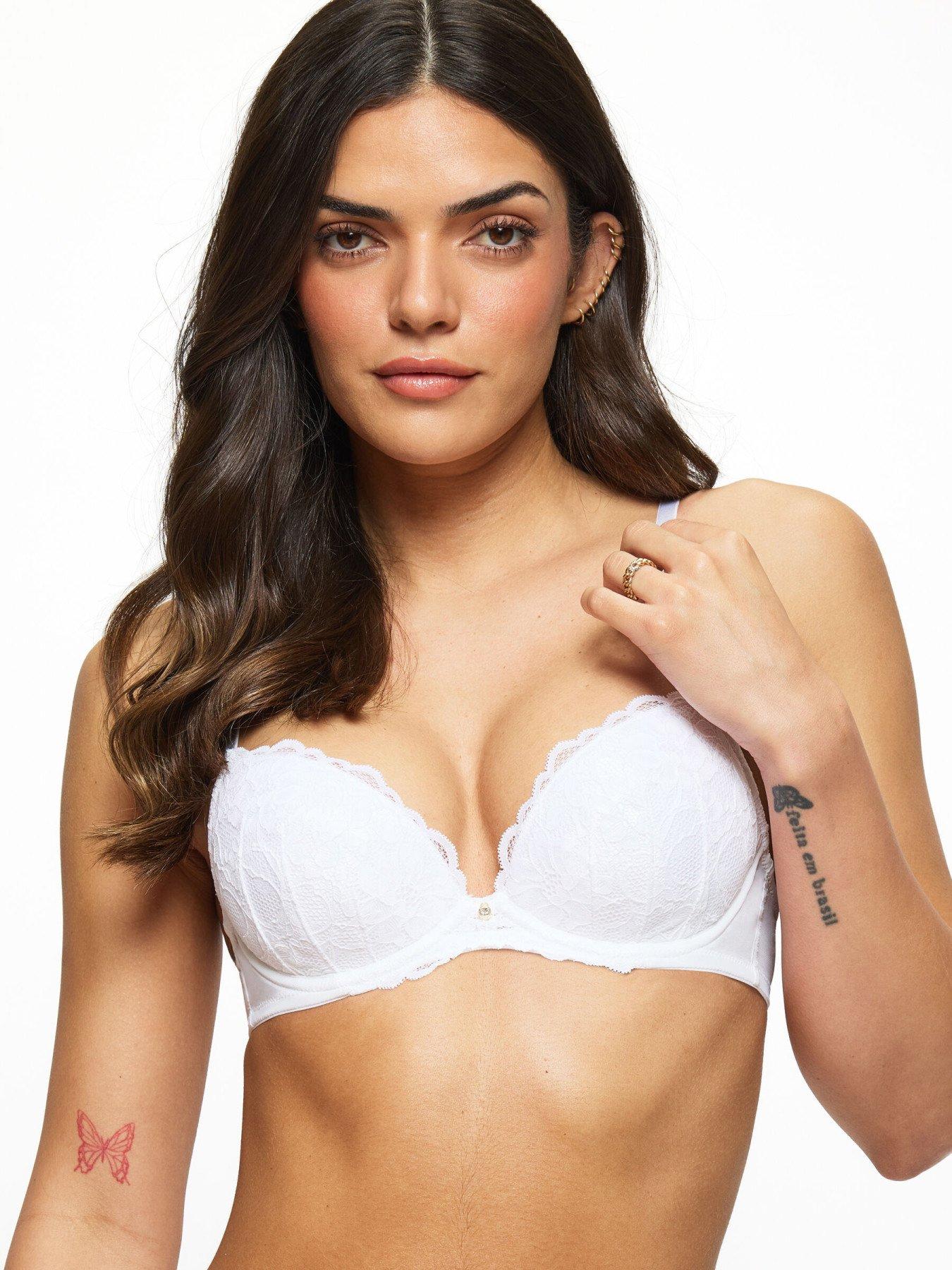 Ann Summers Sexy Lace Padded Plunge 2 Pack Sexy Lace Padded Plunge 2 Pack Nude and White