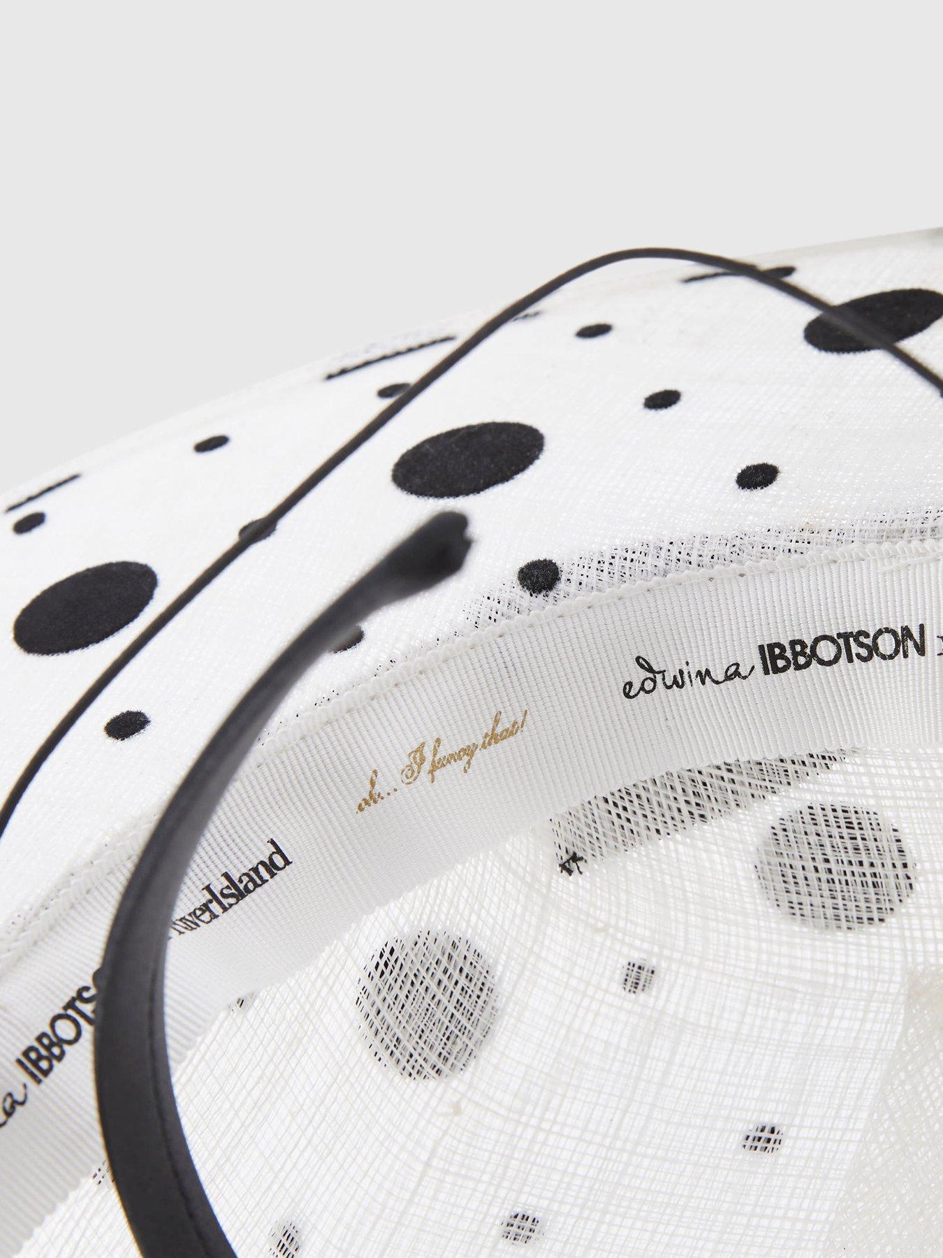 Image 5 of 5 of River Island Premium Sasha Polka Dot Boater Hat