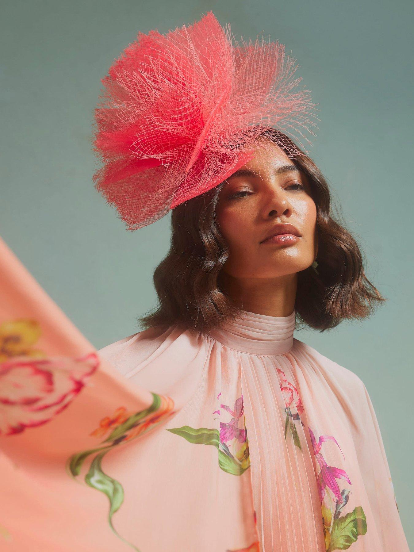 Image 2 of 4 of River Island Premium Jasmine Netted Fascinator