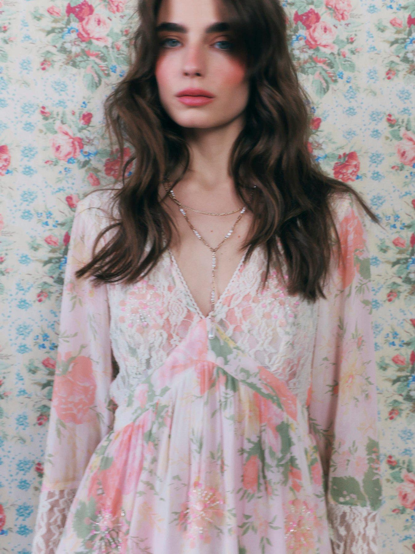Image 4 of 4 of River Island Cutwork Lace Print Mini Dress