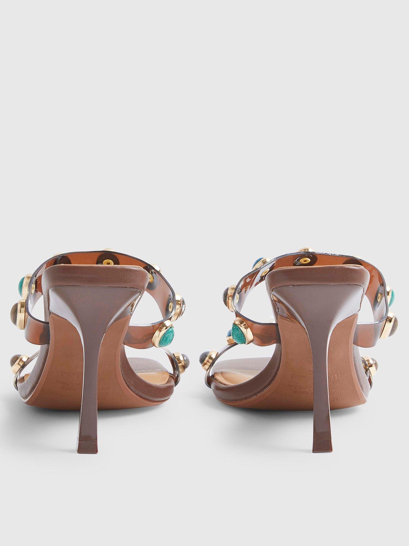  image of river-island-perspex-gem-heeled-mules