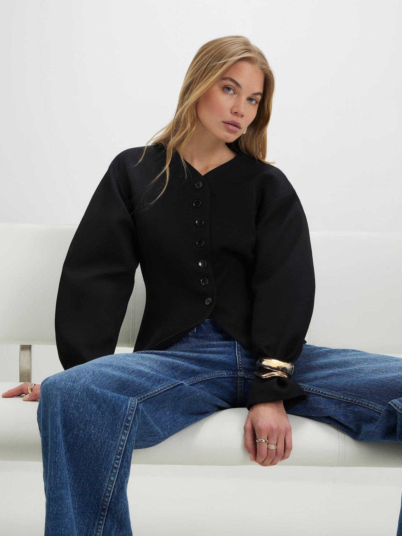 Image 4 of 4 of River Island Long Sleeve Button Up Jacket