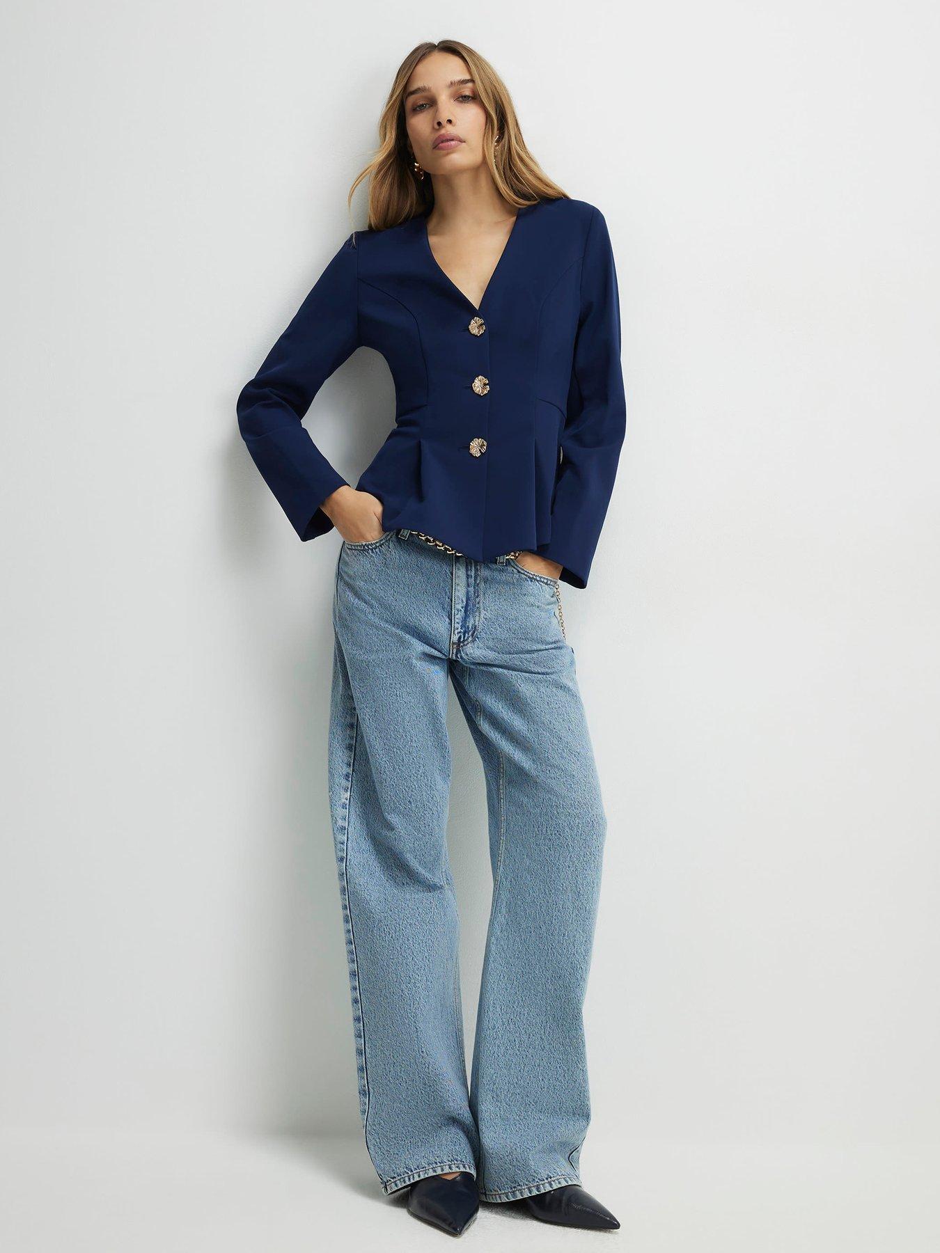 Image 3 of 4 of River Island Long Sleeve Pleated Jacket
