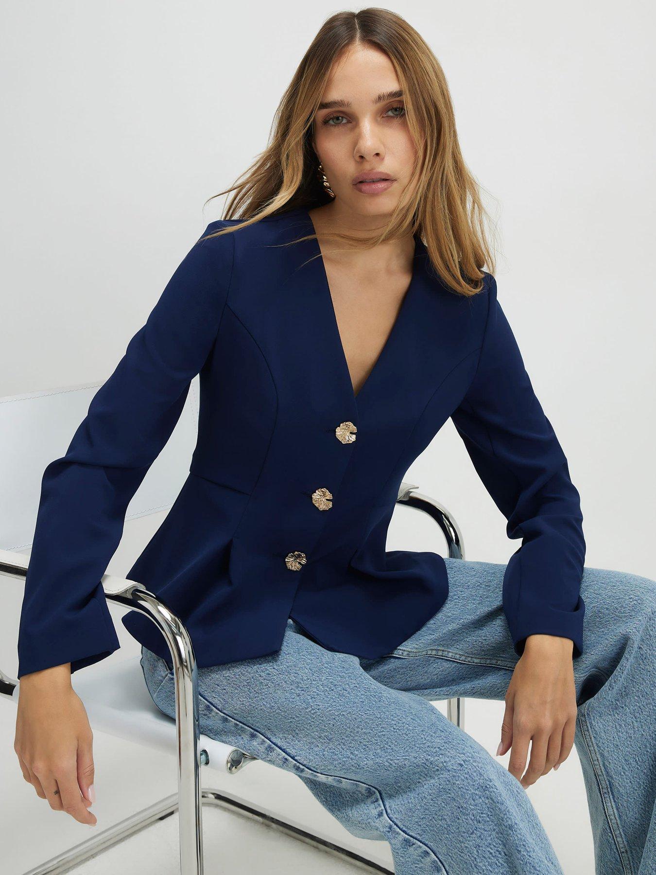 Image 4 of 4 of River Island Long Sleeve Pleated Jacket