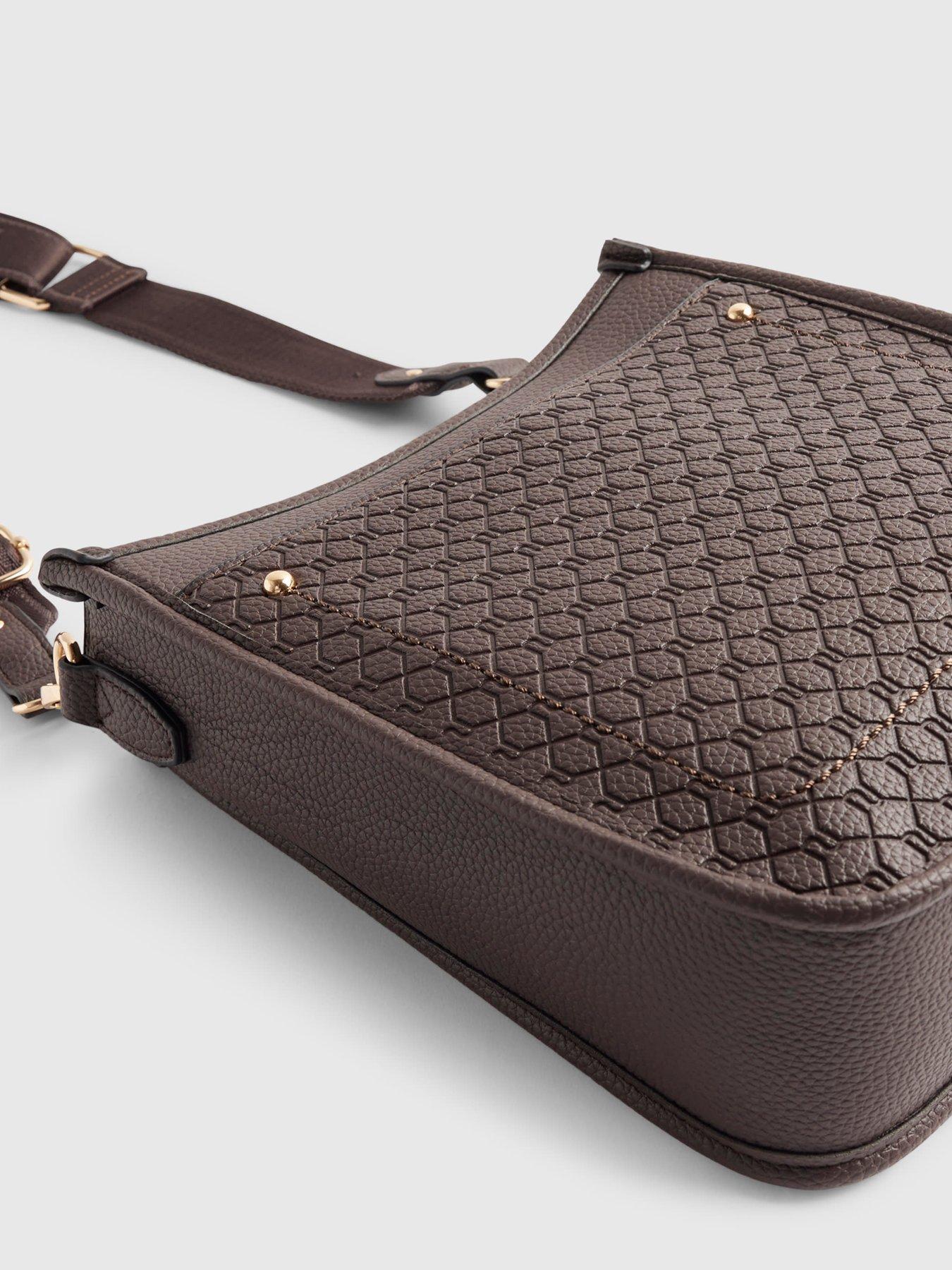 Image 4 of 4 of River Island Embossed Pocket Messenger Bag