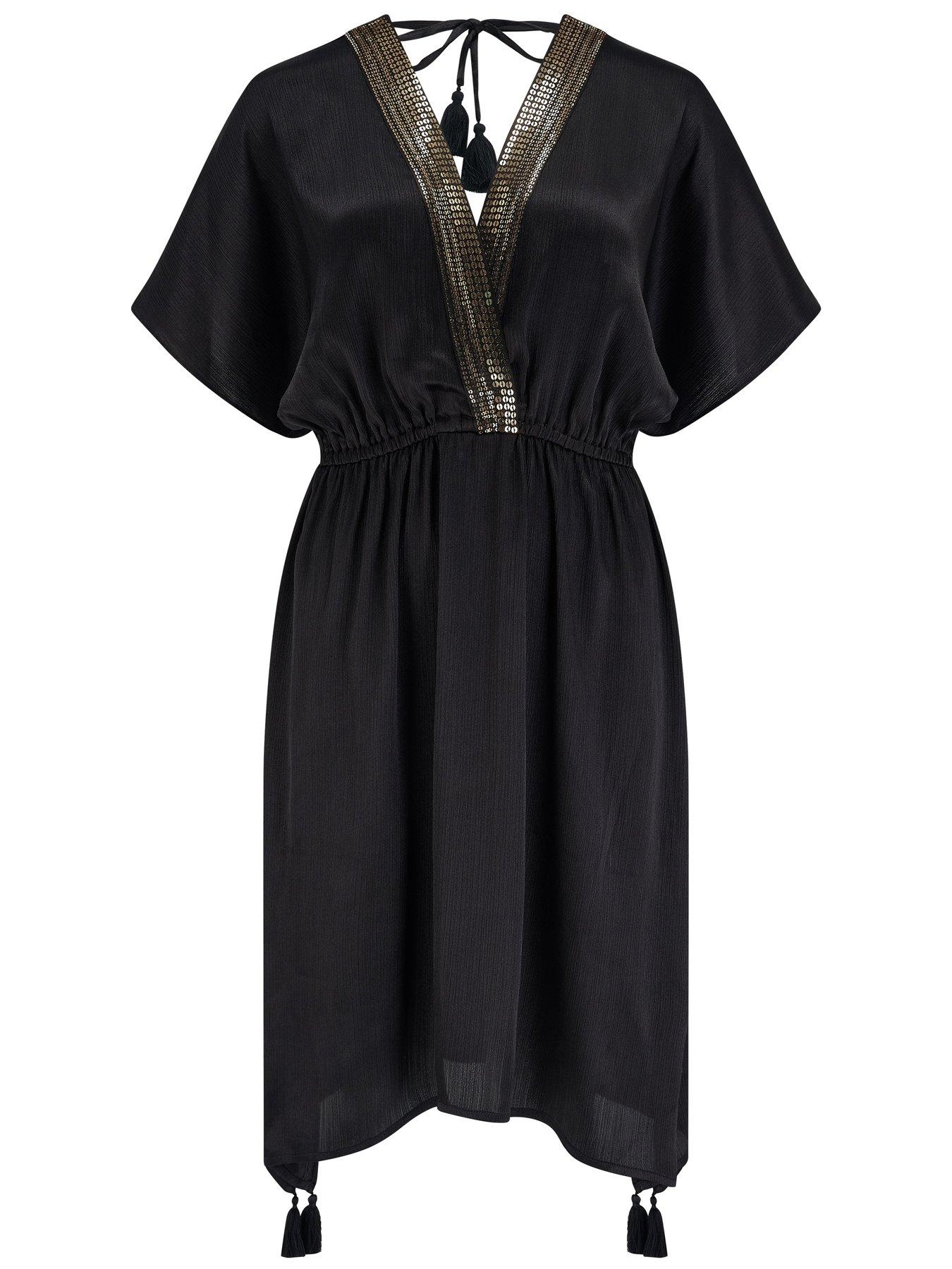 Image 3 of 4 of Pour Moi Sequin Placket Kaftan